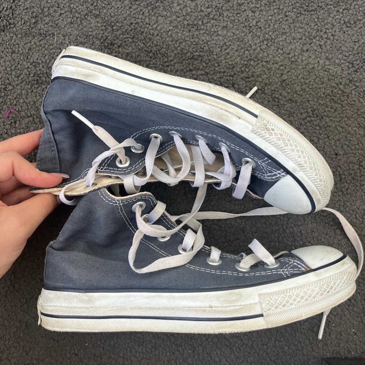 Navy high top converse Size men’s US 4 #navy... - Depop