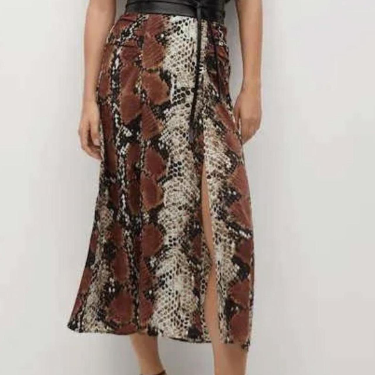 Leopard print hotsell midi skirt mango