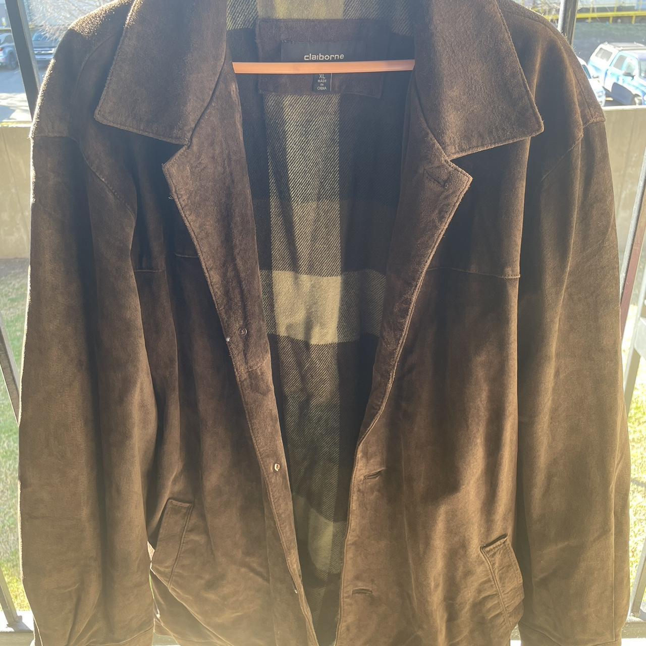 Claiborne mens hot sale suede jacket