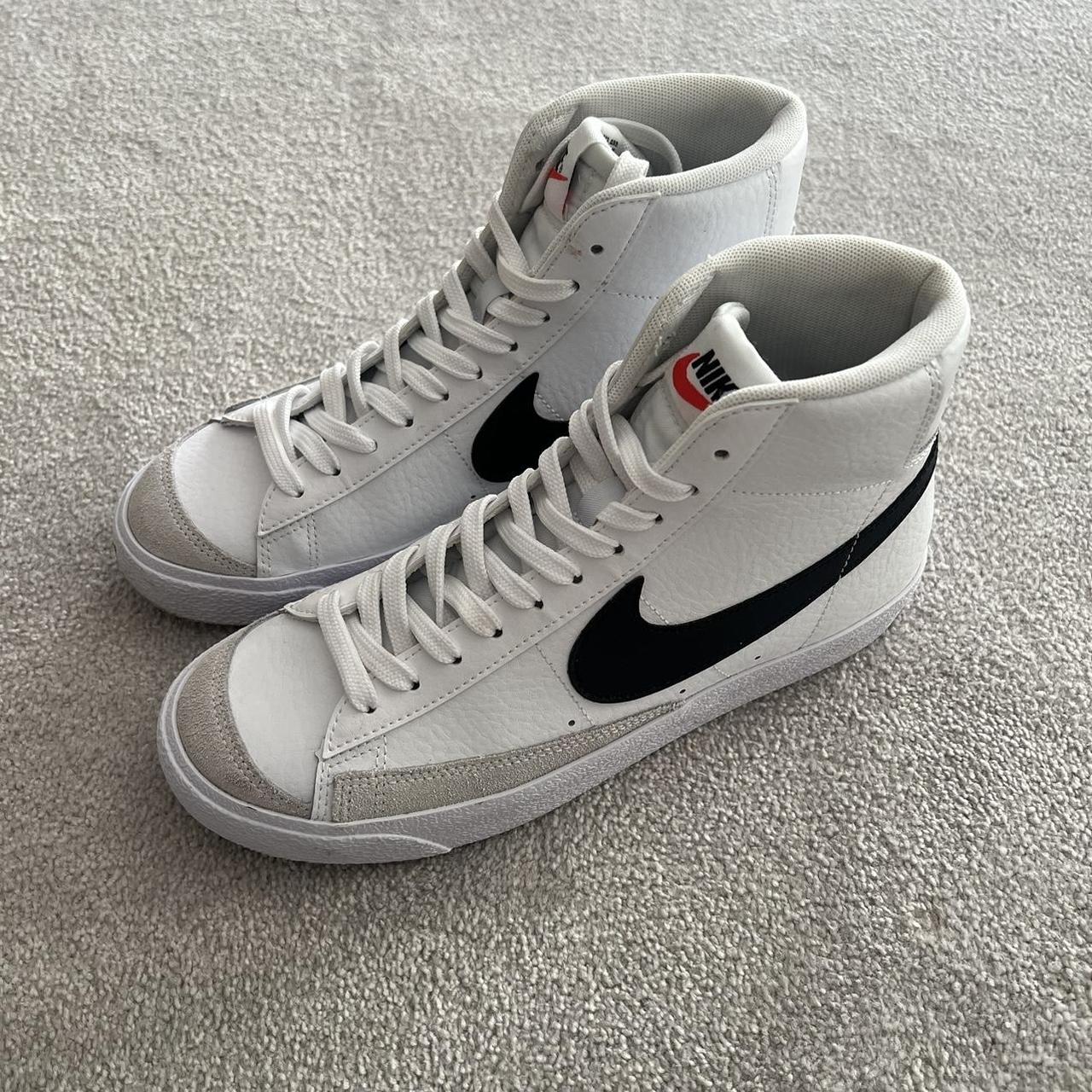 blazers nike all white