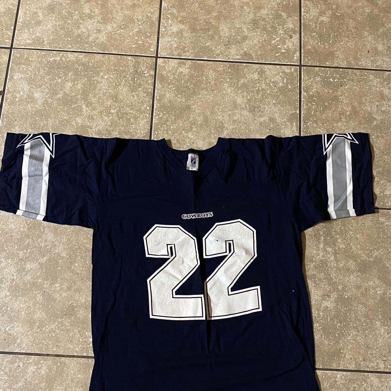 Emmitt Smith 22 Dallas Cowboys Logo 7 Vintage Jersey Size XL 