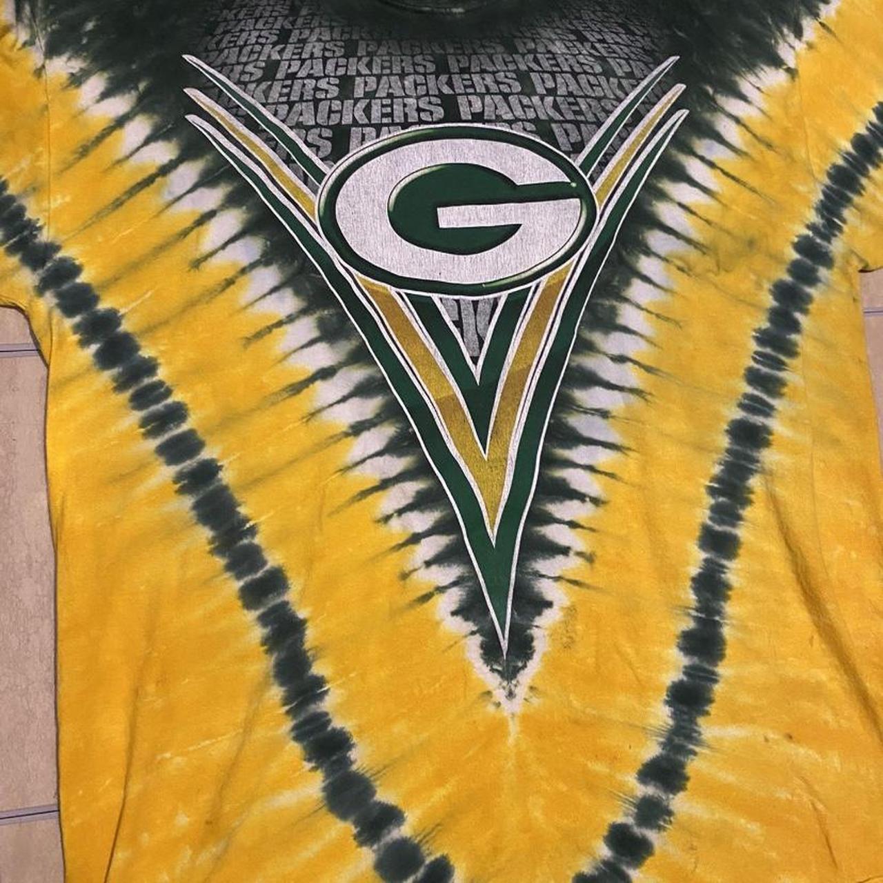 Green Bay Packers Majestic Vintage Green Tie Dye T-Shirt