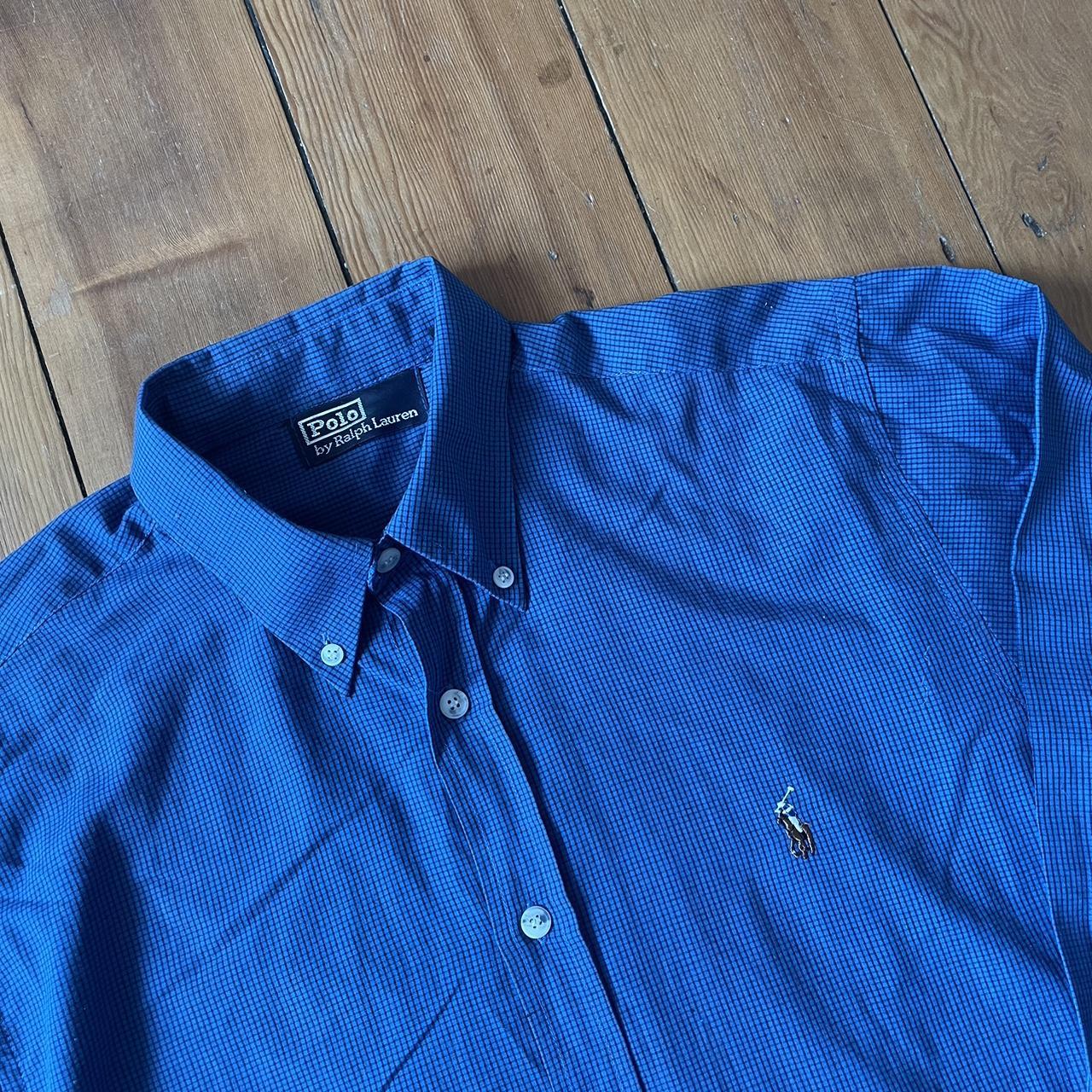 Ralph Lauren blue shirt Vintage retro... - Depop