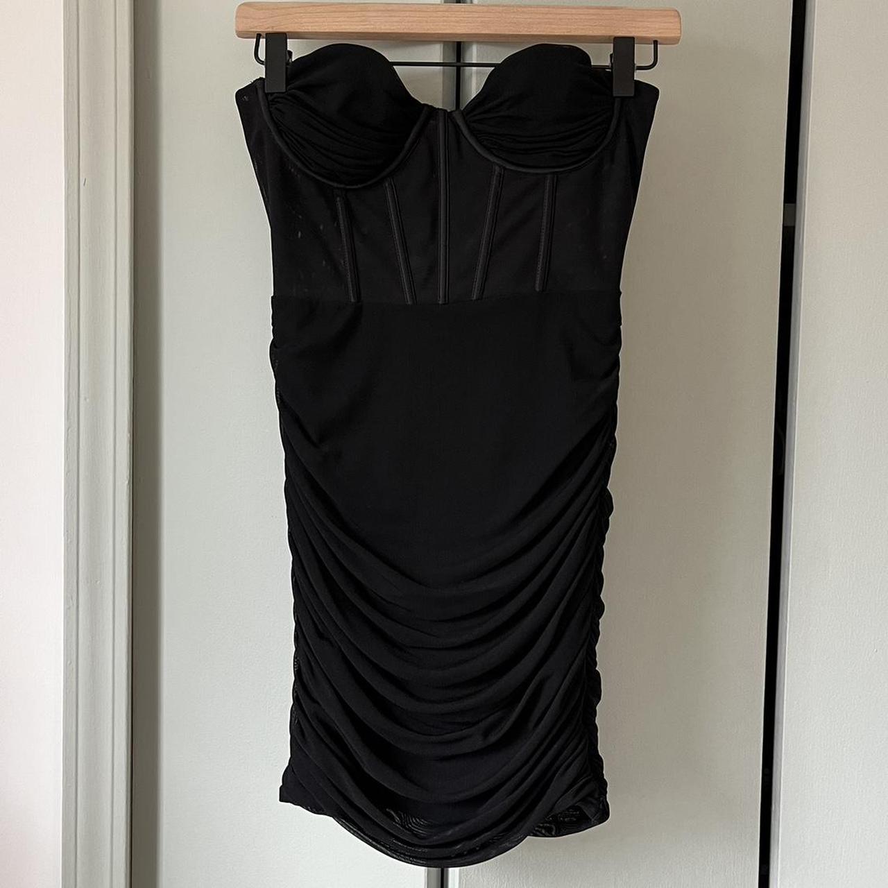 Oh Polly! Black Strapless Party Dress Size:... - Depop