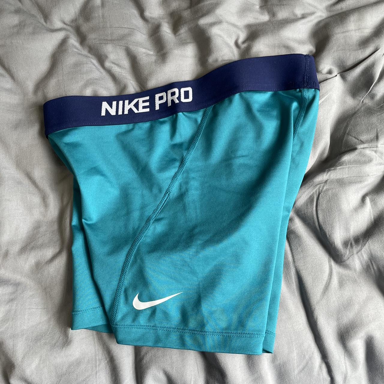 Nike Womens Blue And Green Shorts Depop 7236