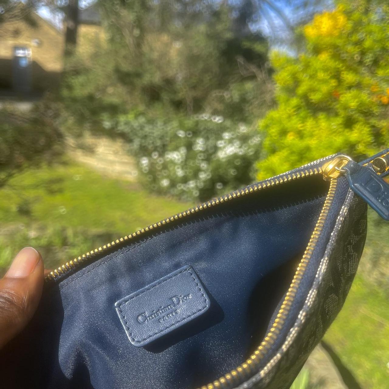 Christian Dior Women's Navy and Gold Bag Depop