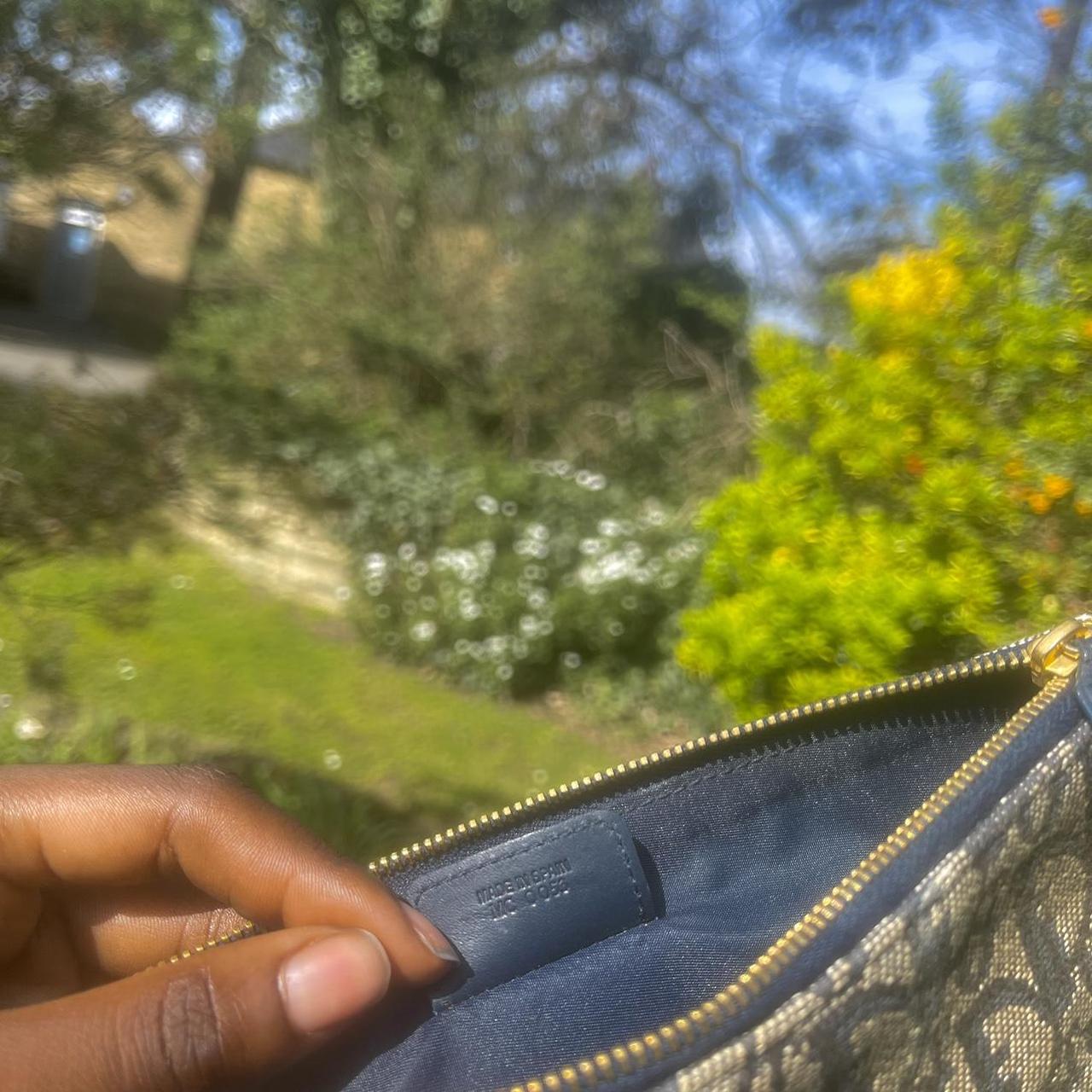 Christian Dior Women's Navy and Gold Bag Depop