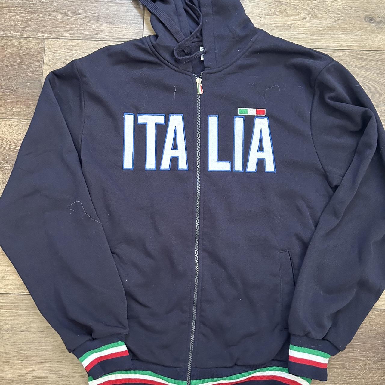 Italia Soccer Full Zip Hoodie 3XL - Depop