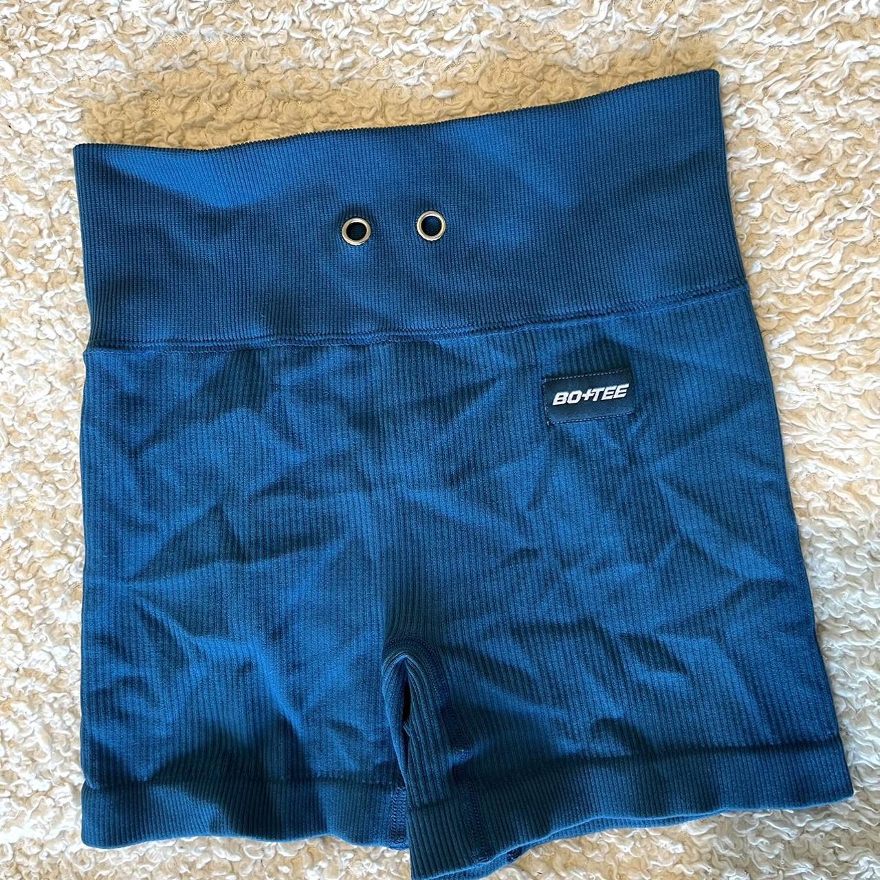 Bo+Tee Women's Blue Shorts | Depop