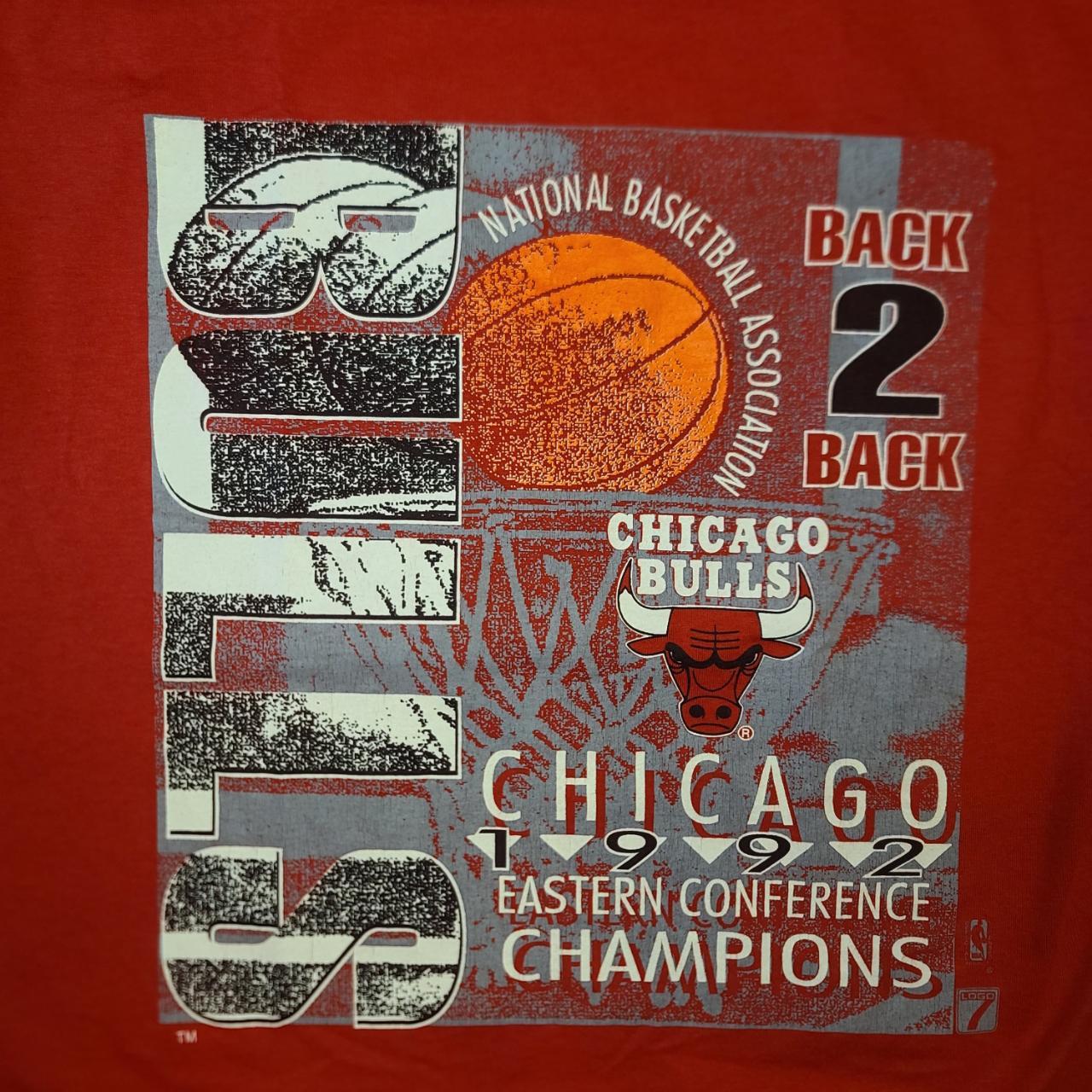 Vintage 90s Chicago Bulls T-Shirt L NBA Basketball Screen Stars 50/50 USA  Made