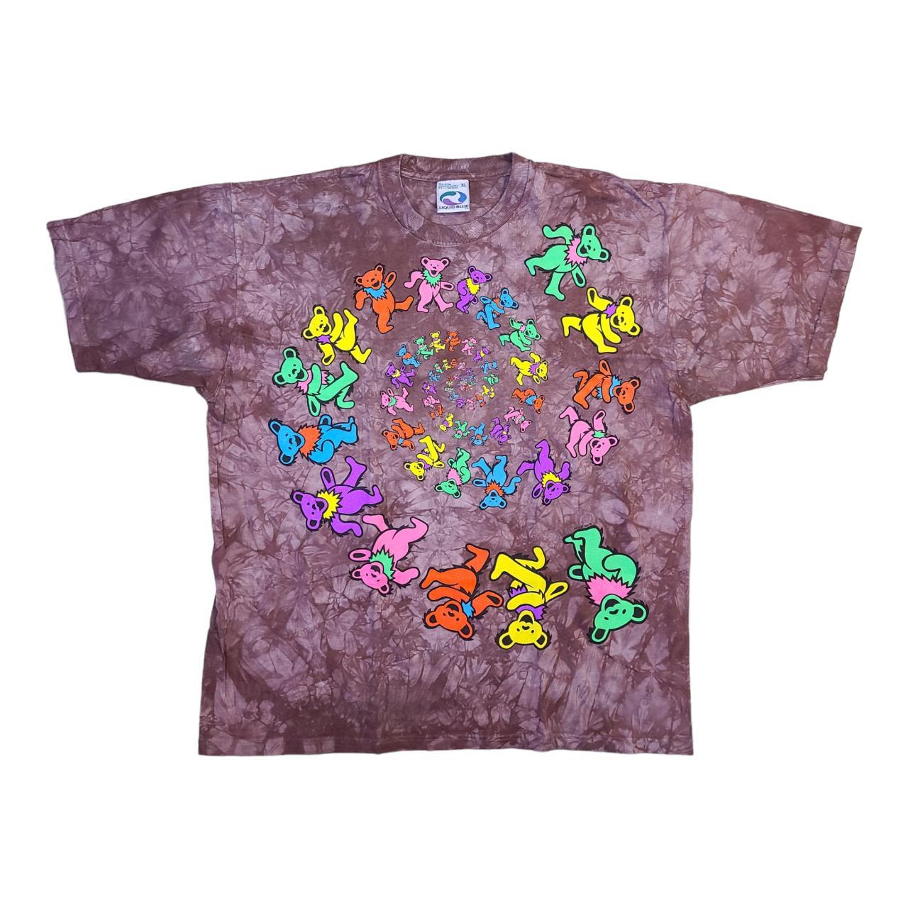 Grateful Dead Liquid Blue Dancing Bears Vintage 1995 Tie-Dye Small T-Shirt