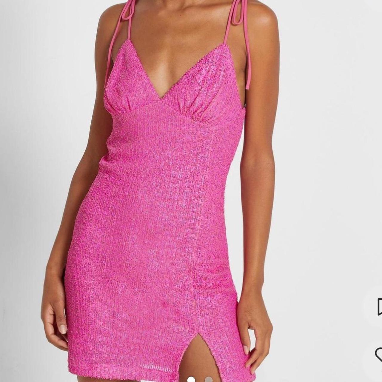 Topshop pink discount sequin dress