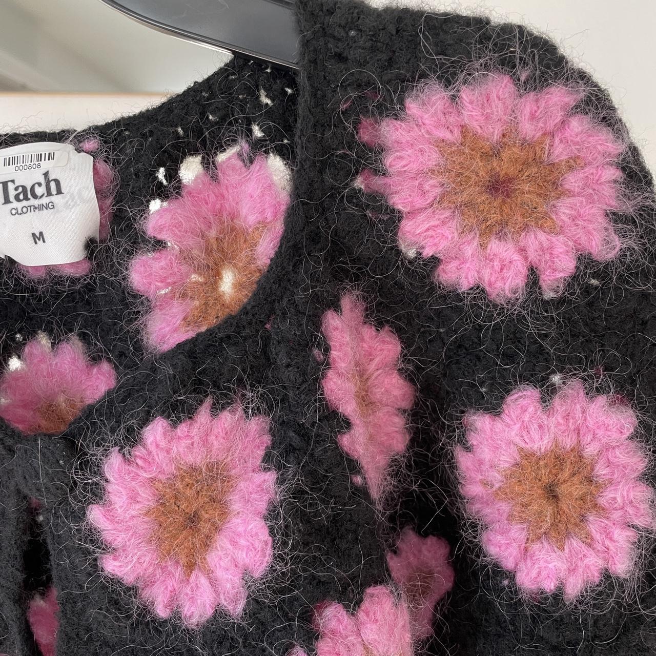 Tach Clothing Women's Pink and Black Jumper | Depop