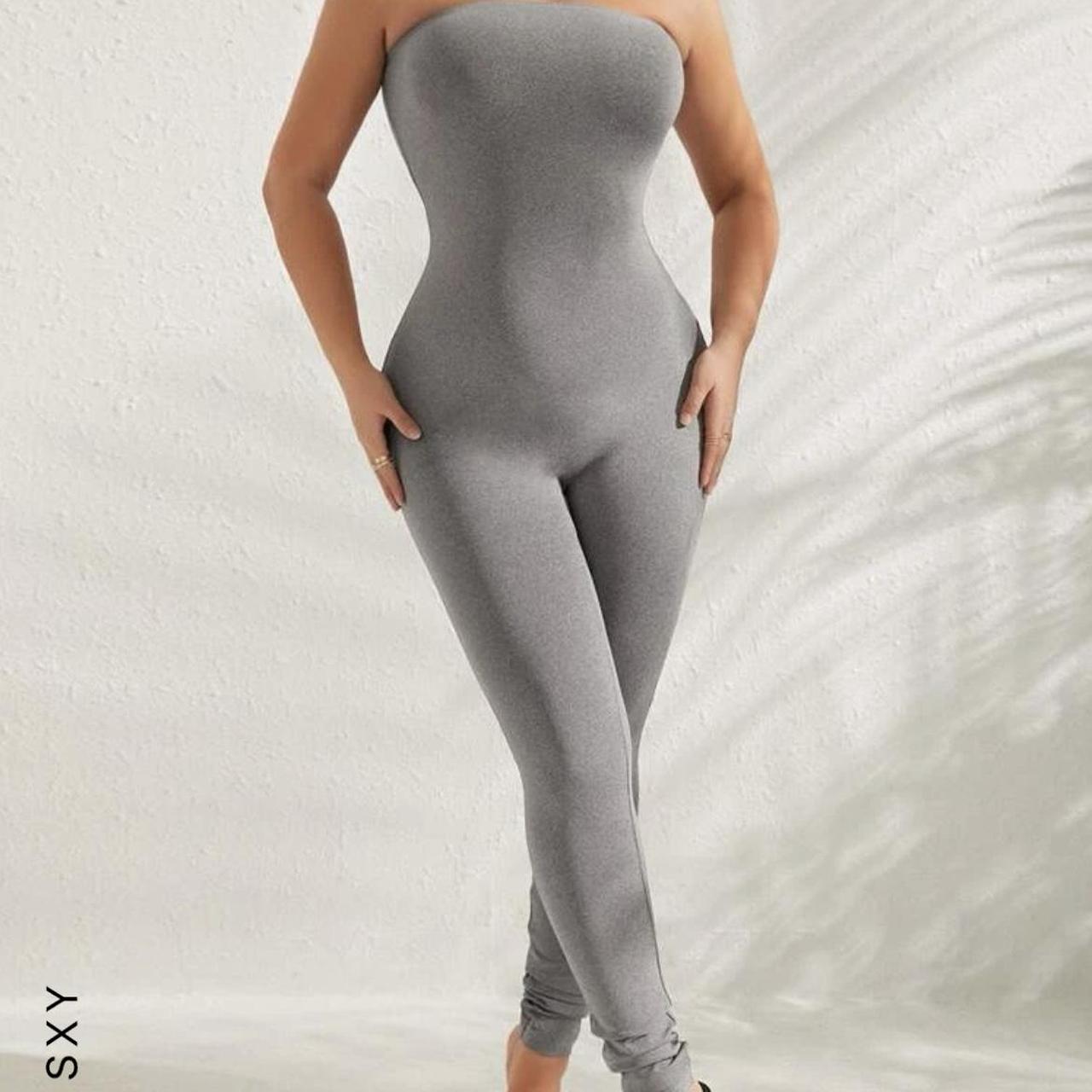 Blush Mark Women's Silver Jumpsuit Depop