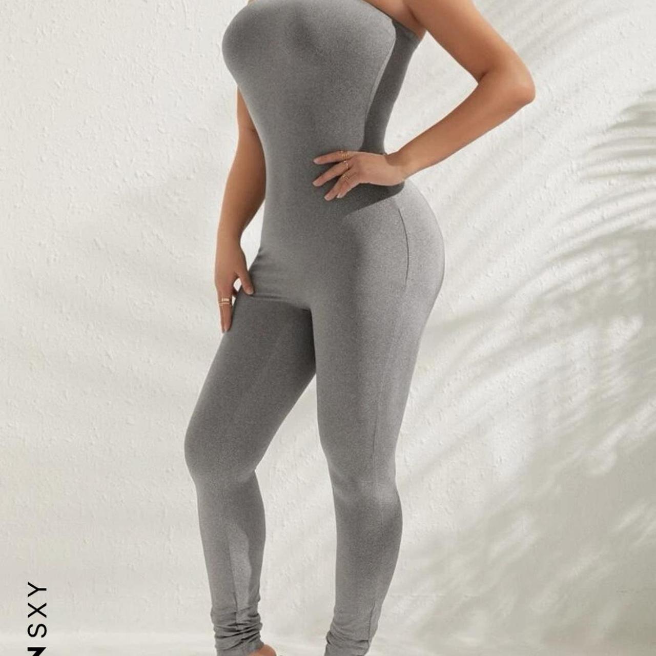 Blush Mark Women's Silver Jumpsuit Depop