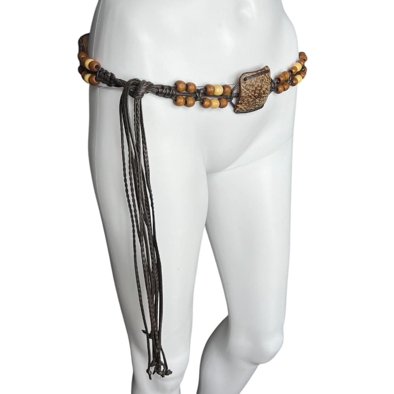 beaded tie belt