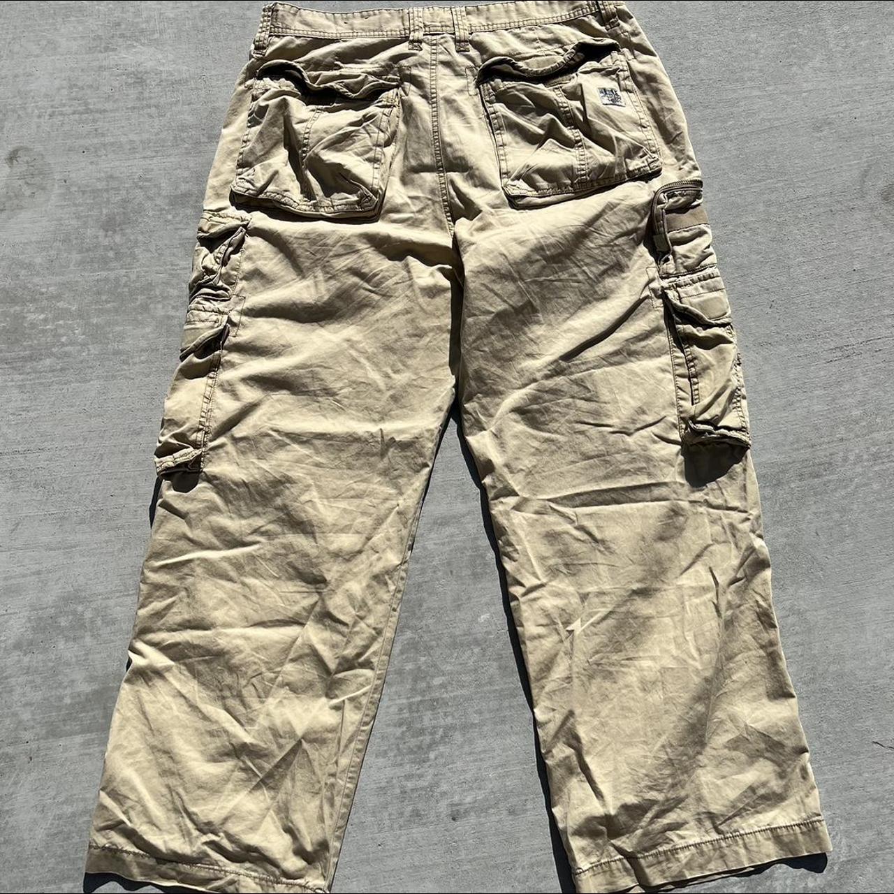 super baggy vintage union bay cargo pants size 36x30... - Depop