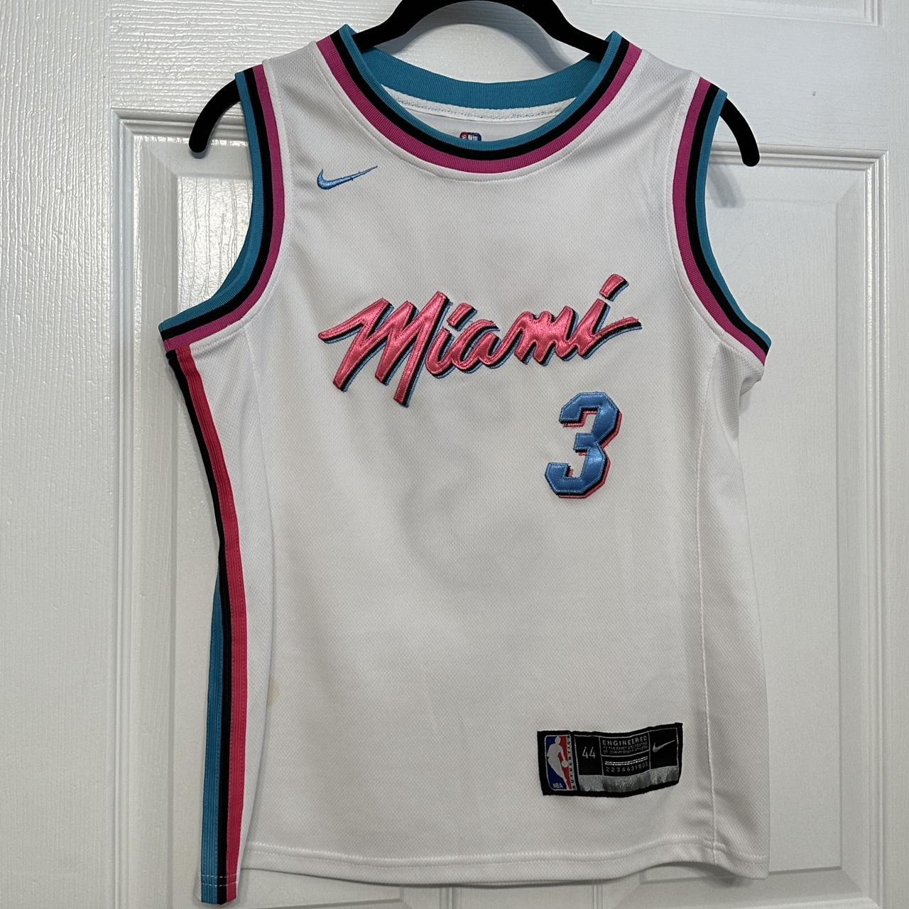 JOTD brought out the “heat” for game 4. D wade pink vice earned jersey. :  r/basketballjerseys