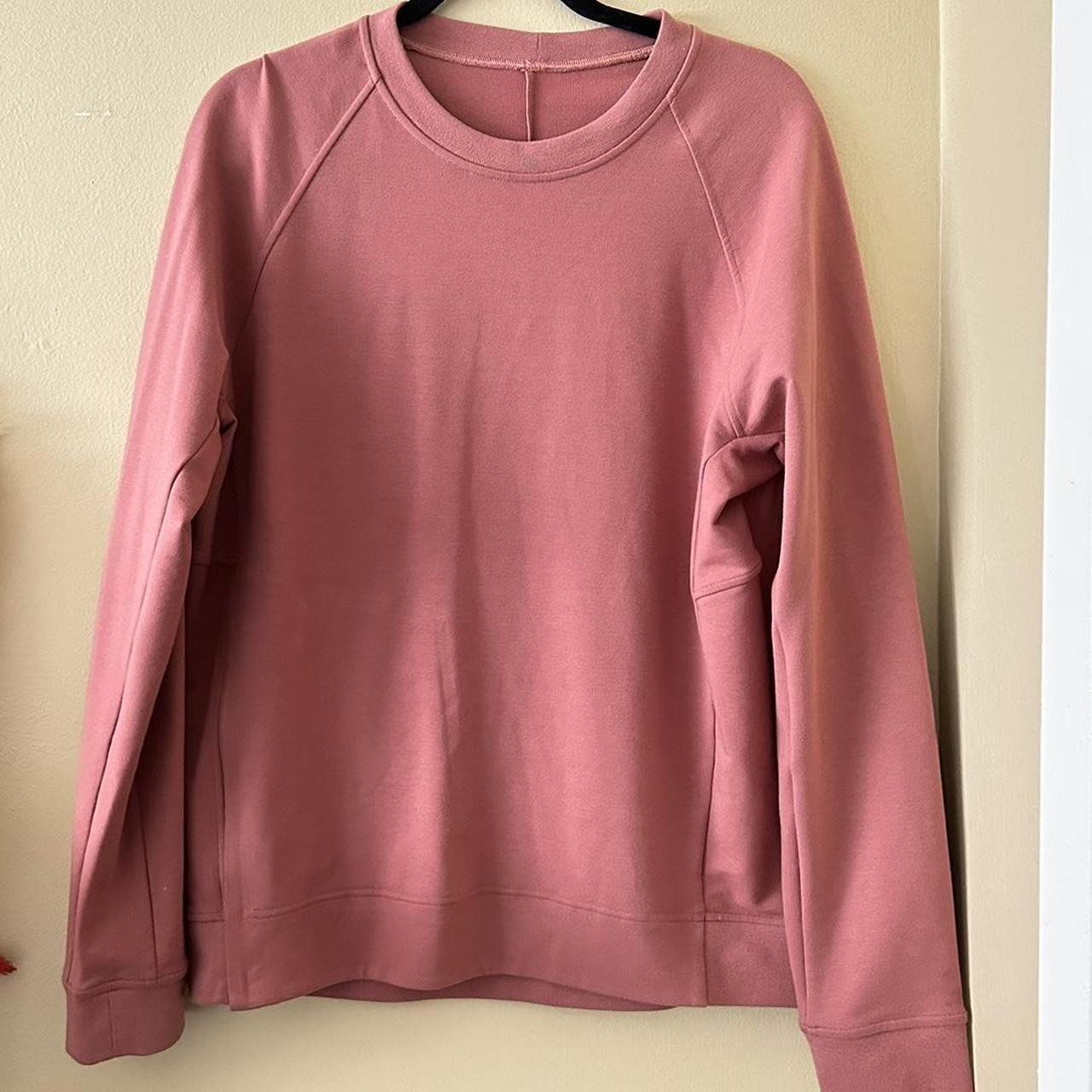 Lululemon Men's Pink and Orange Sweatshirt Depop