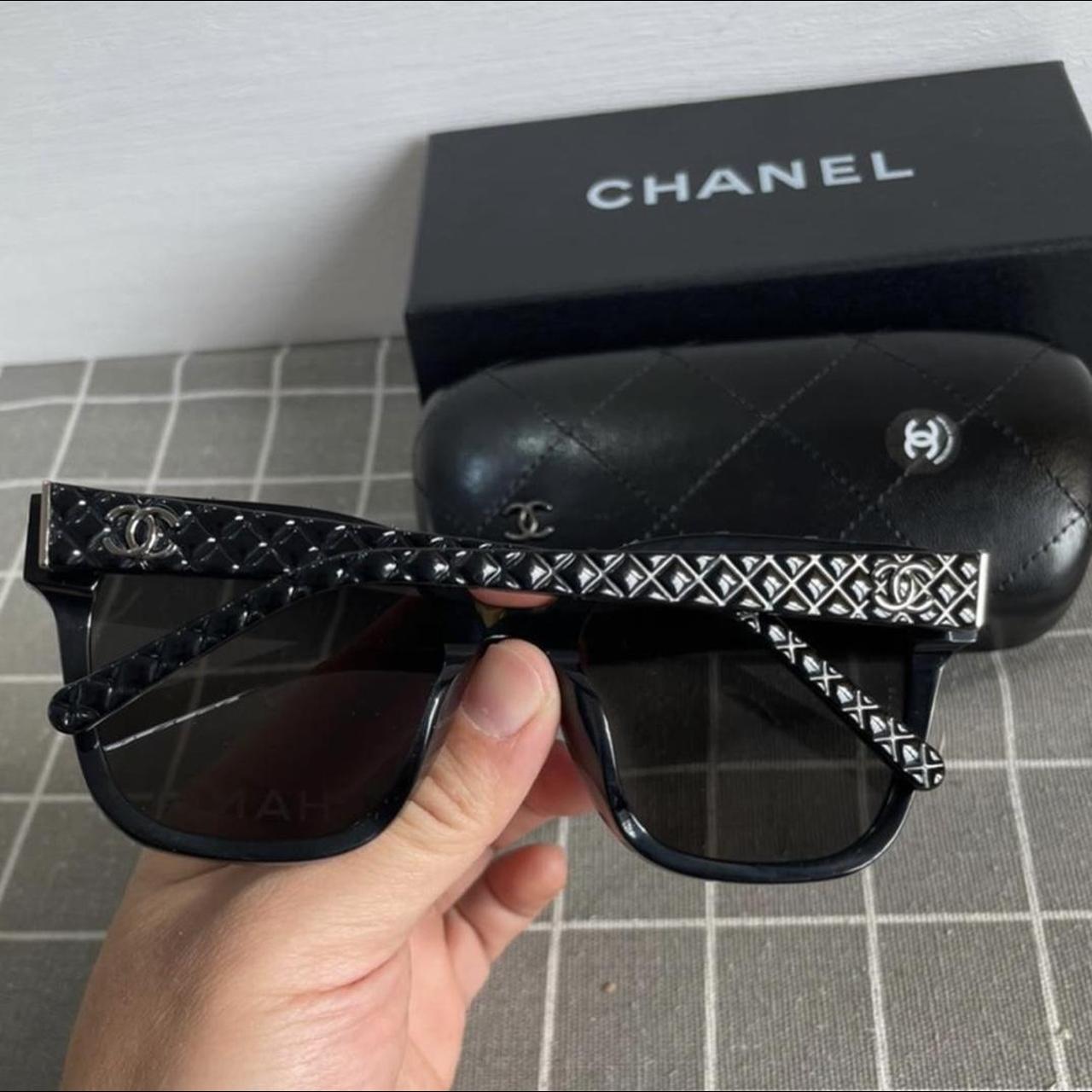 Chanel Men's Black Sunglasses Depop