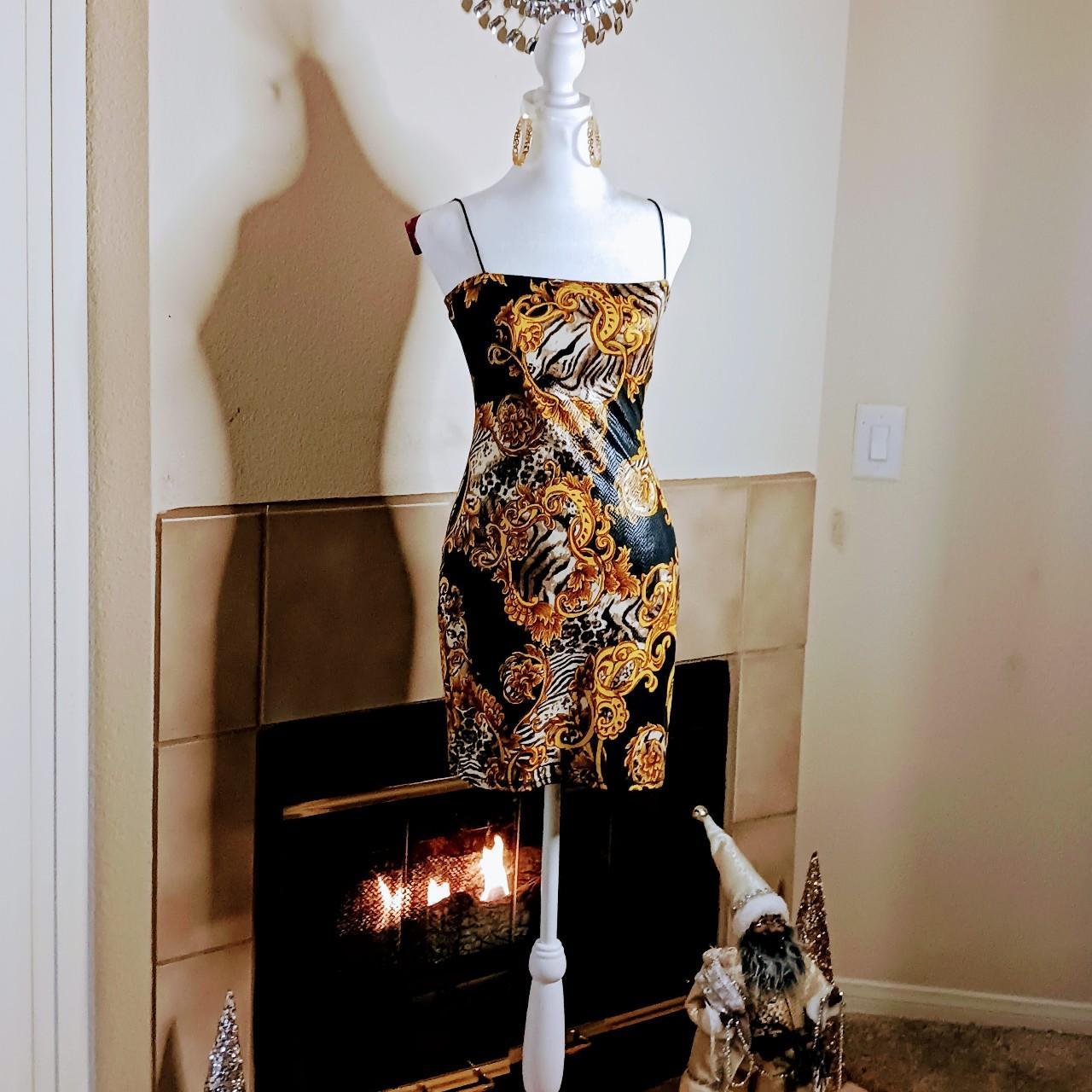 Versace inspired print sales dress