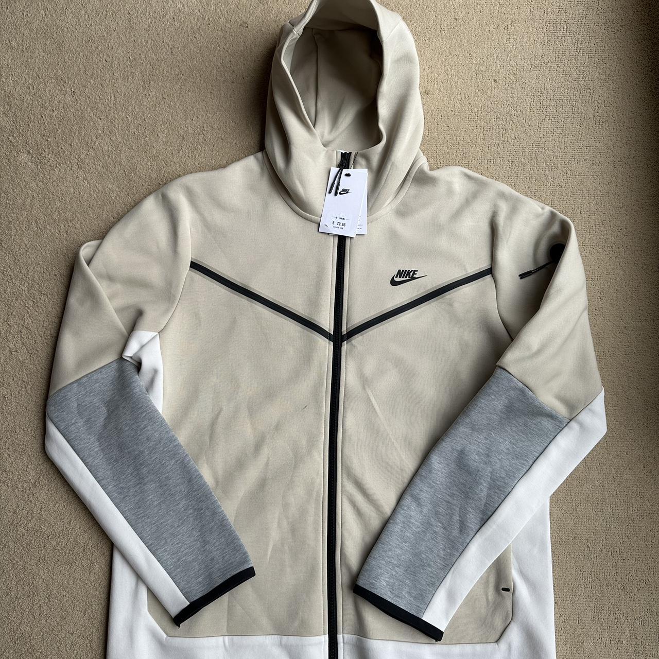 tan nike tech hoodie