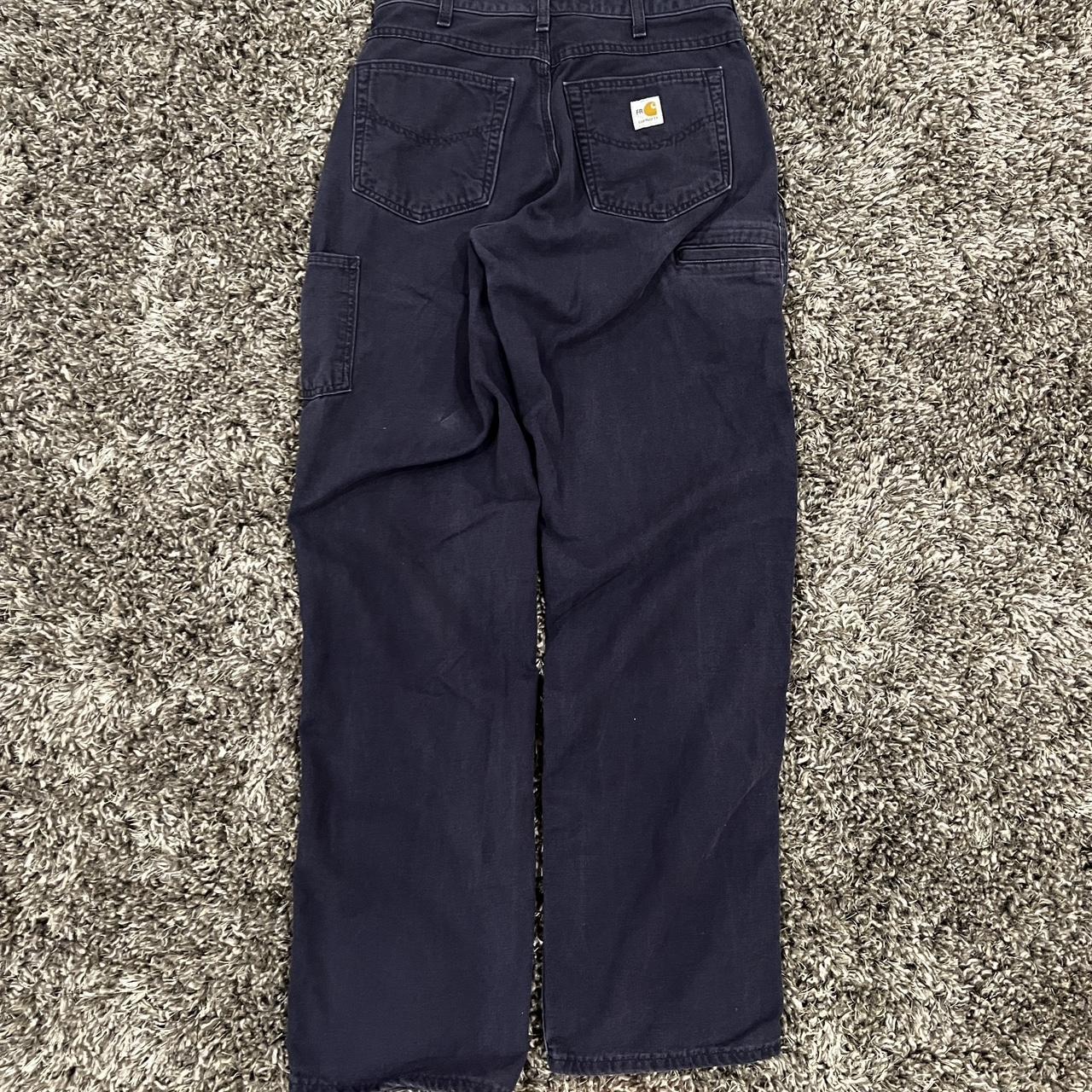 Carhartt Navy Pants 31x34 - Depop