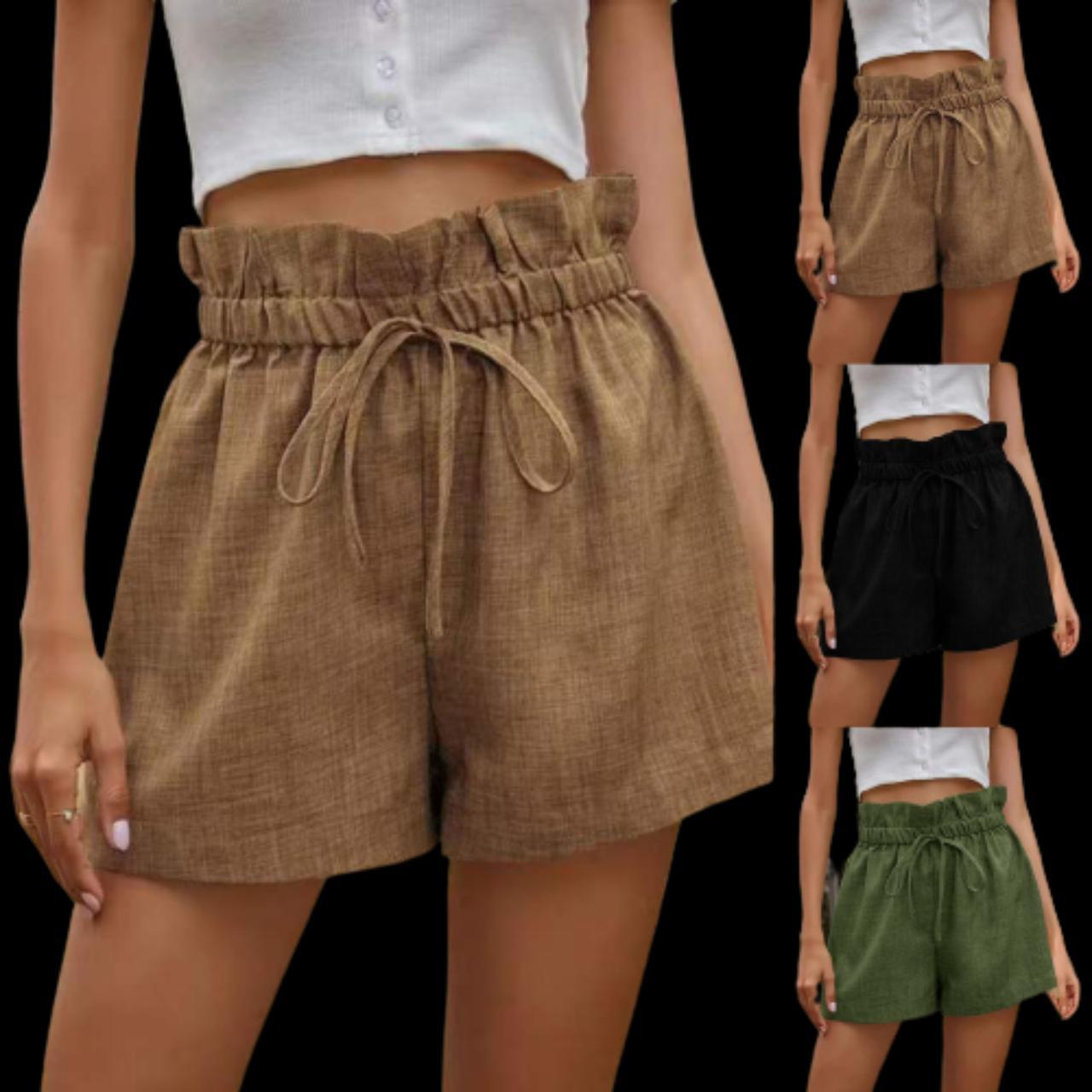 Black khaki shorts womens sale