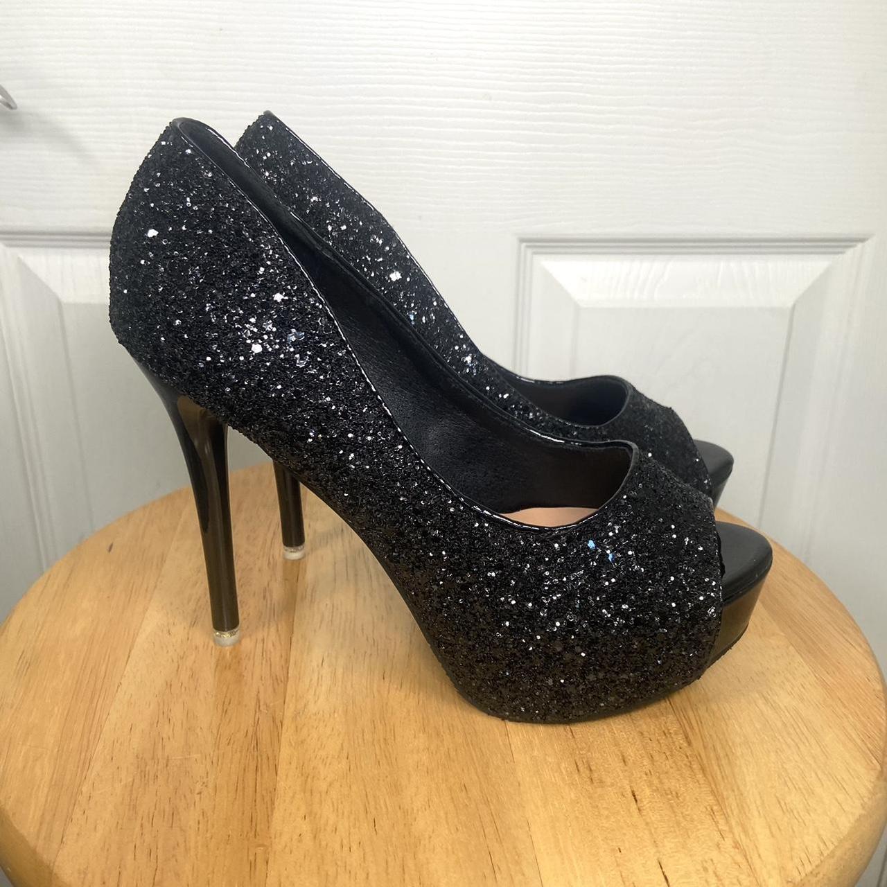 Black going out heels best sale