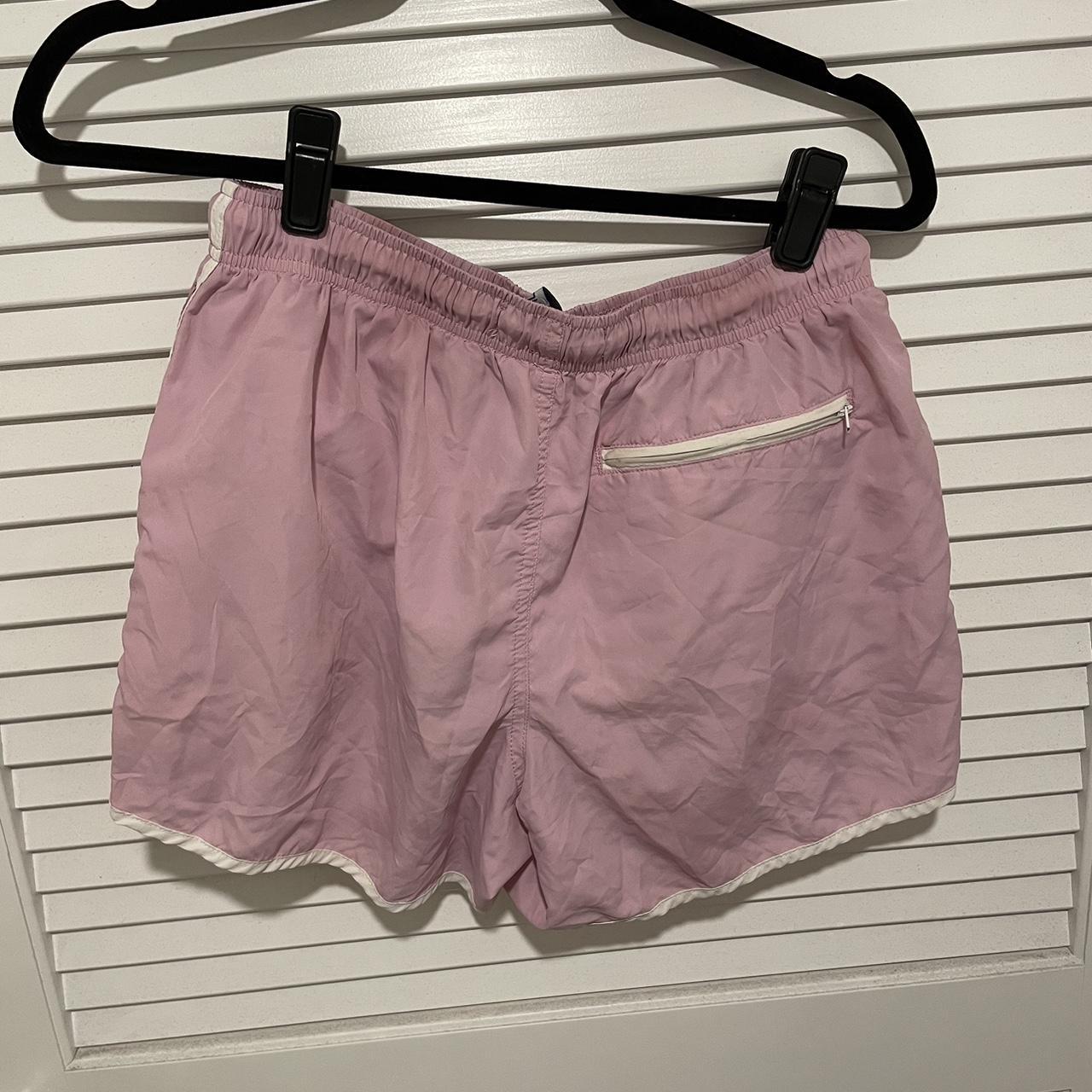 Pink swim shorts, perfect for a day at the beach... - Depop