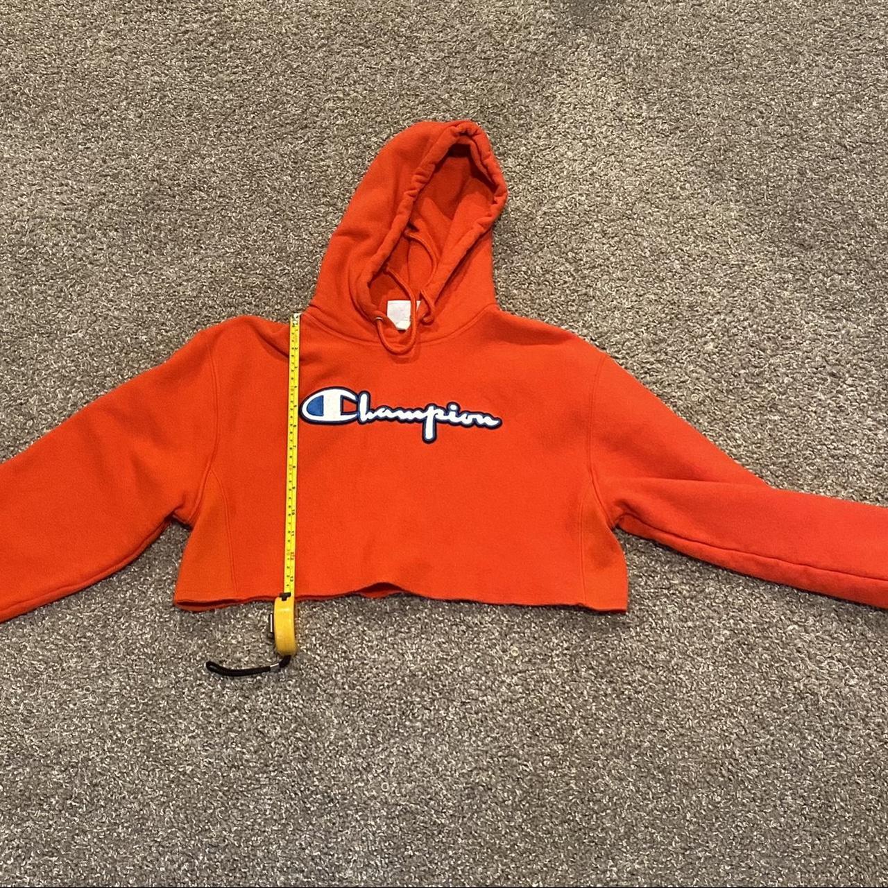 Champion cropped hoodie outlet red