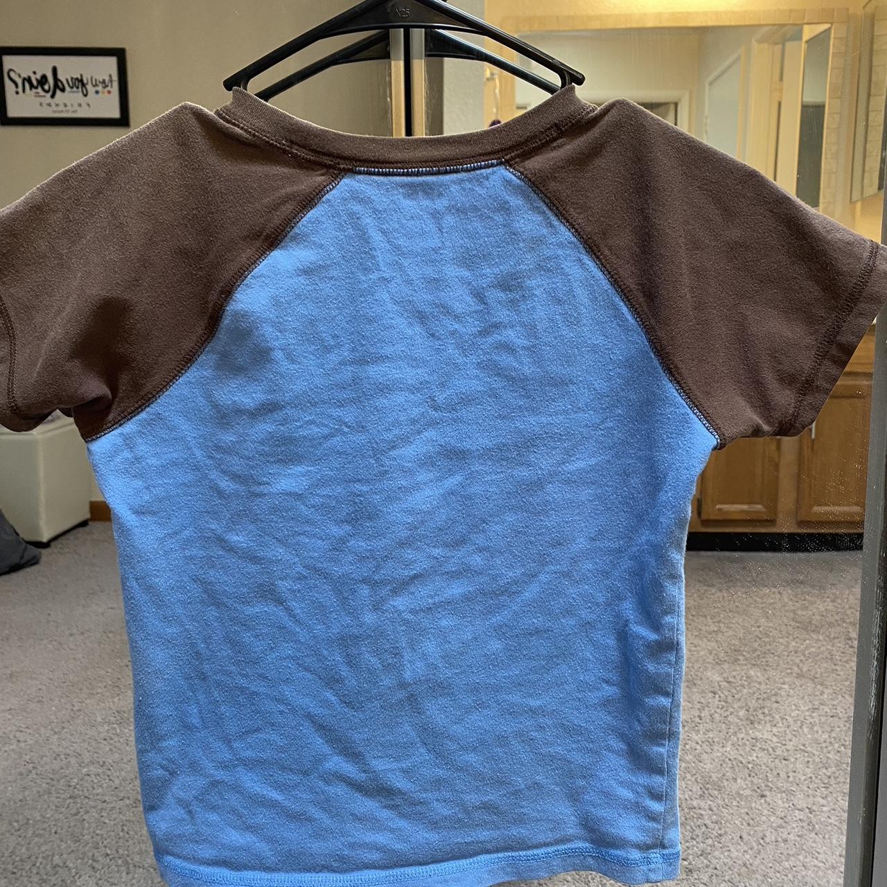 Gymboree Women's Blue and Brown T-shirt (3)