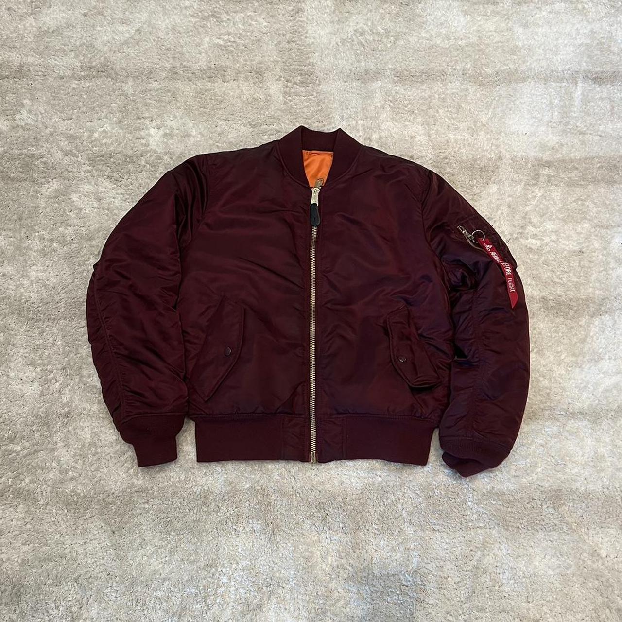 Alpha industries maroon on sale bomber