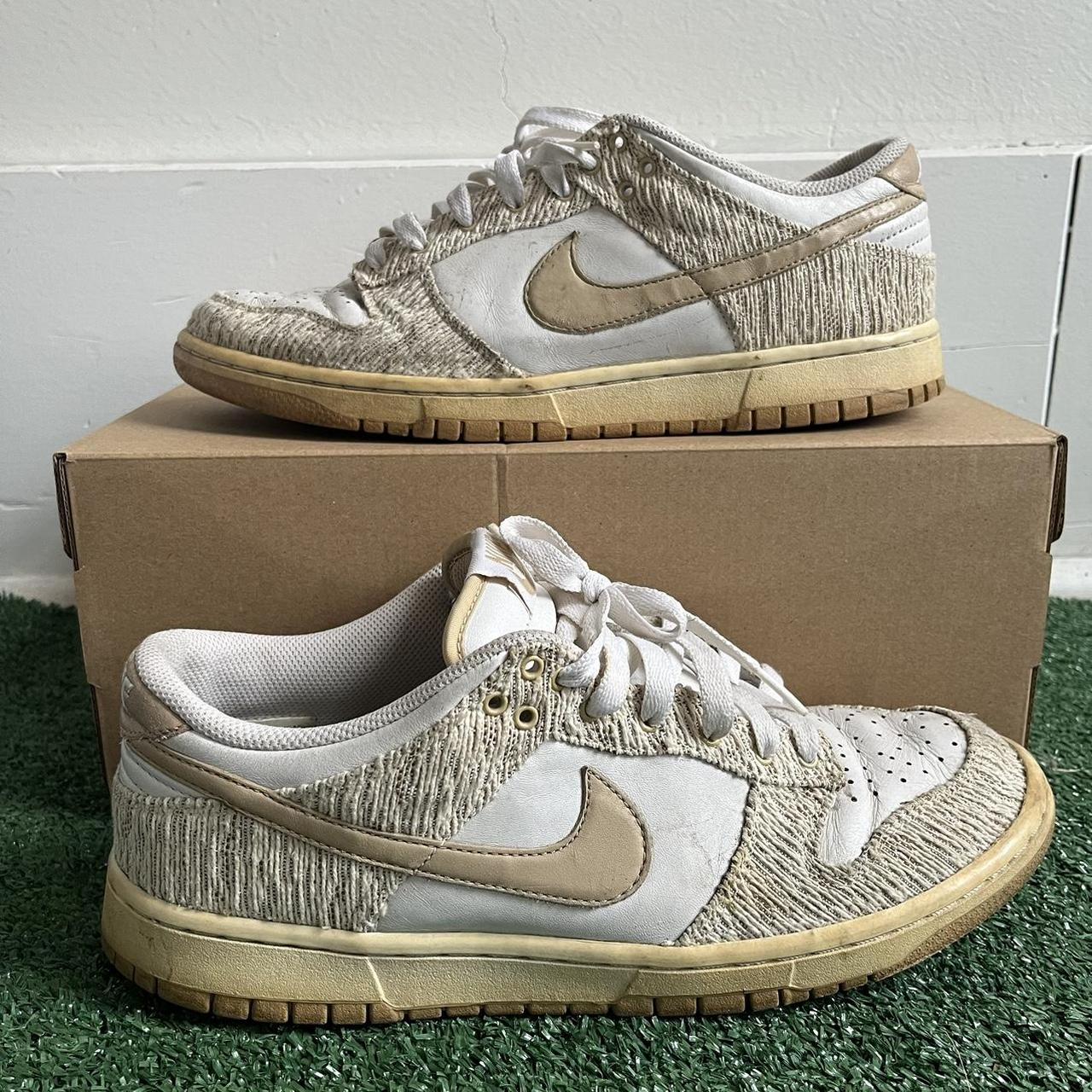 nike sb dunk low white oatmeal