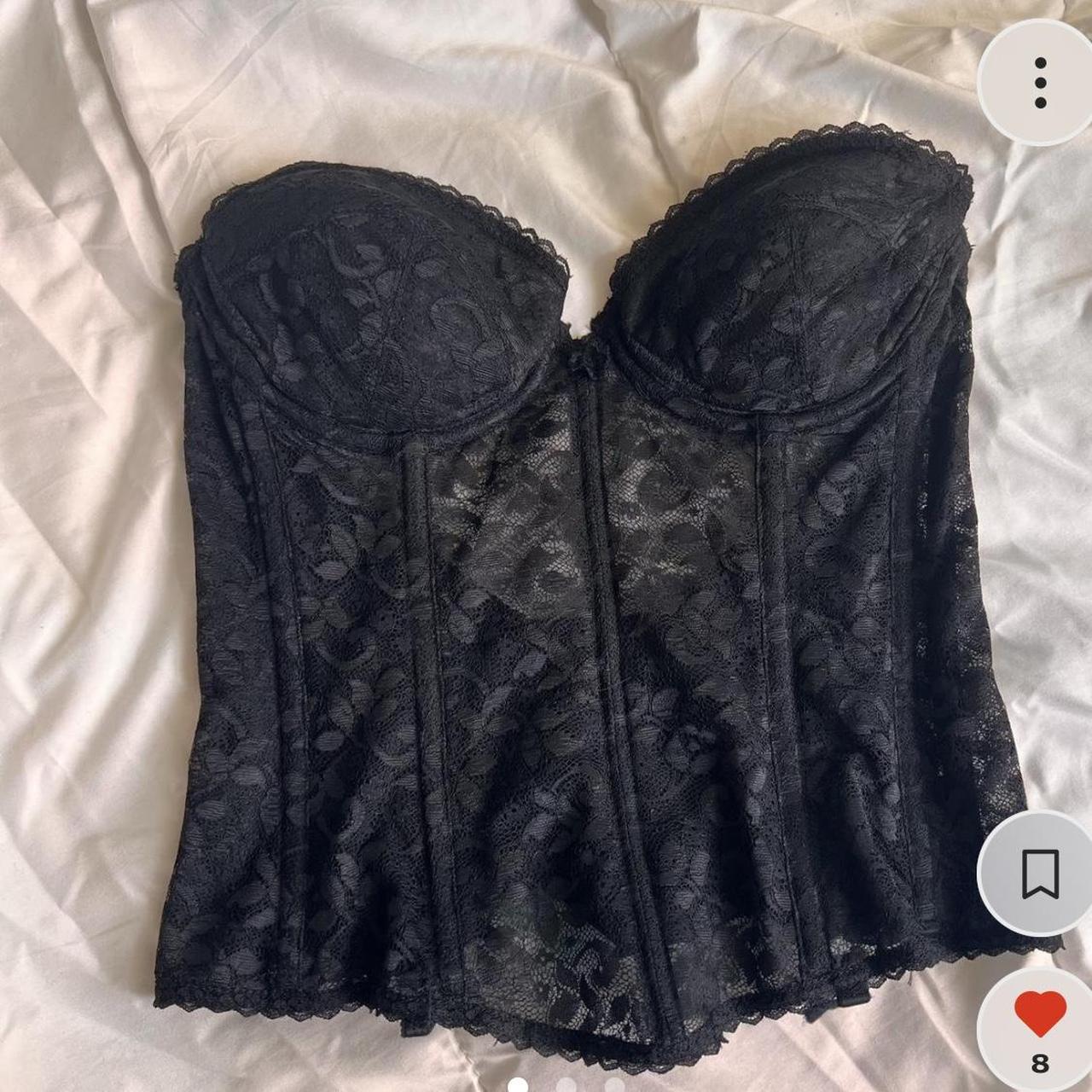 REPOP black lace padded corset top size S Has... Depop