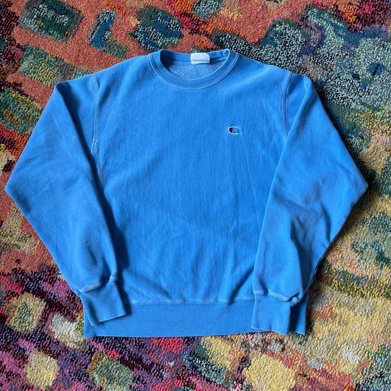 Champion Men's Blue Sweatshirt | Depop