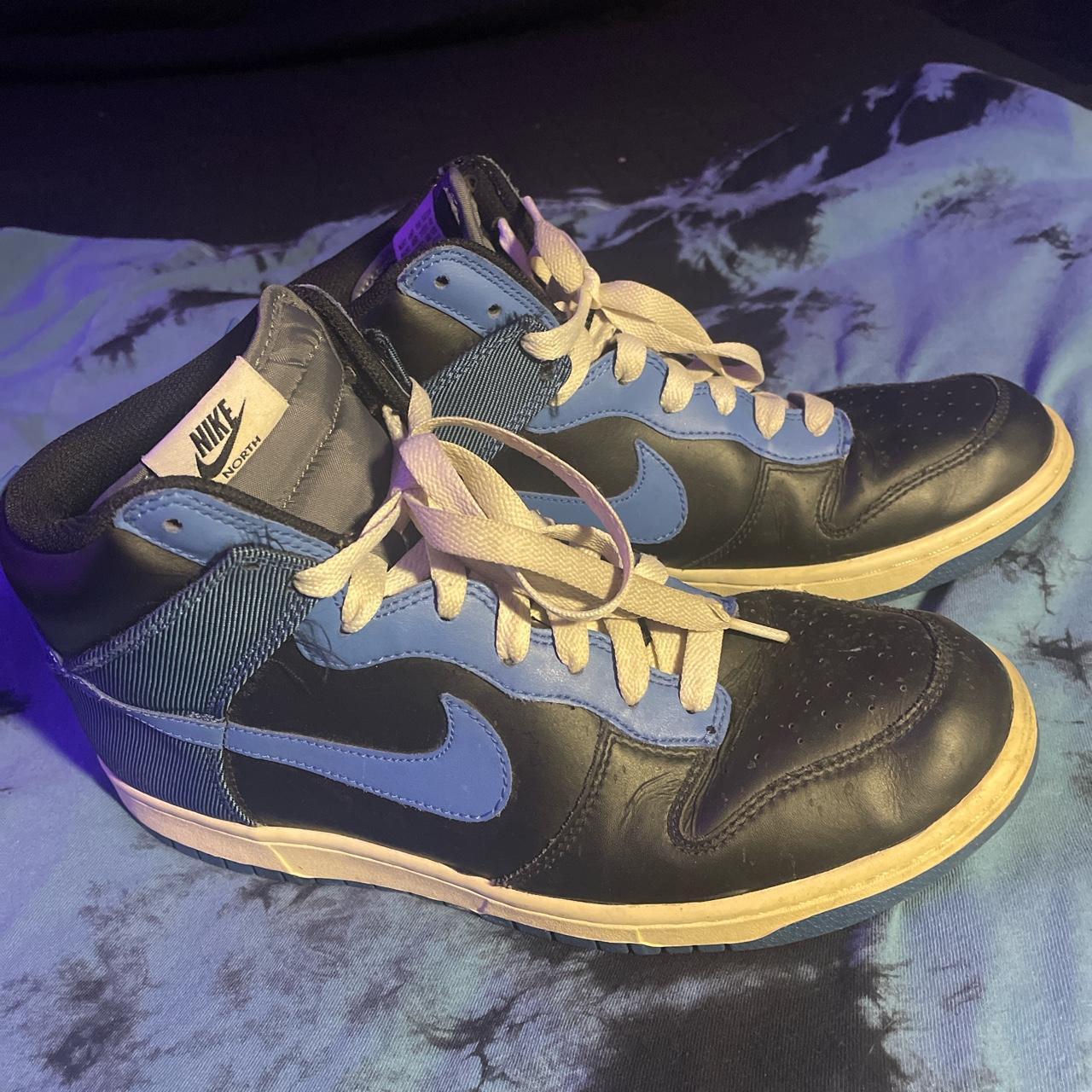 Nike Dunks high top size 10 hypebeast 2009 blue pair Depop