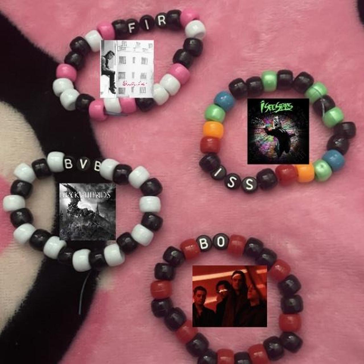 band kandi! Some are emo bands but some metal core!... - Depop