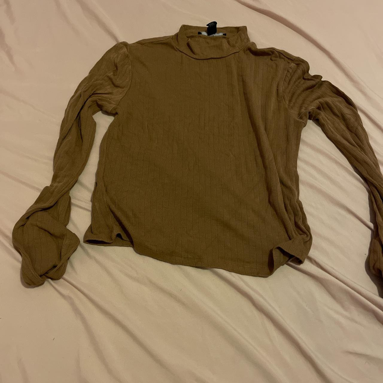 Forever 21 Women's Brown and Khaki Shirt