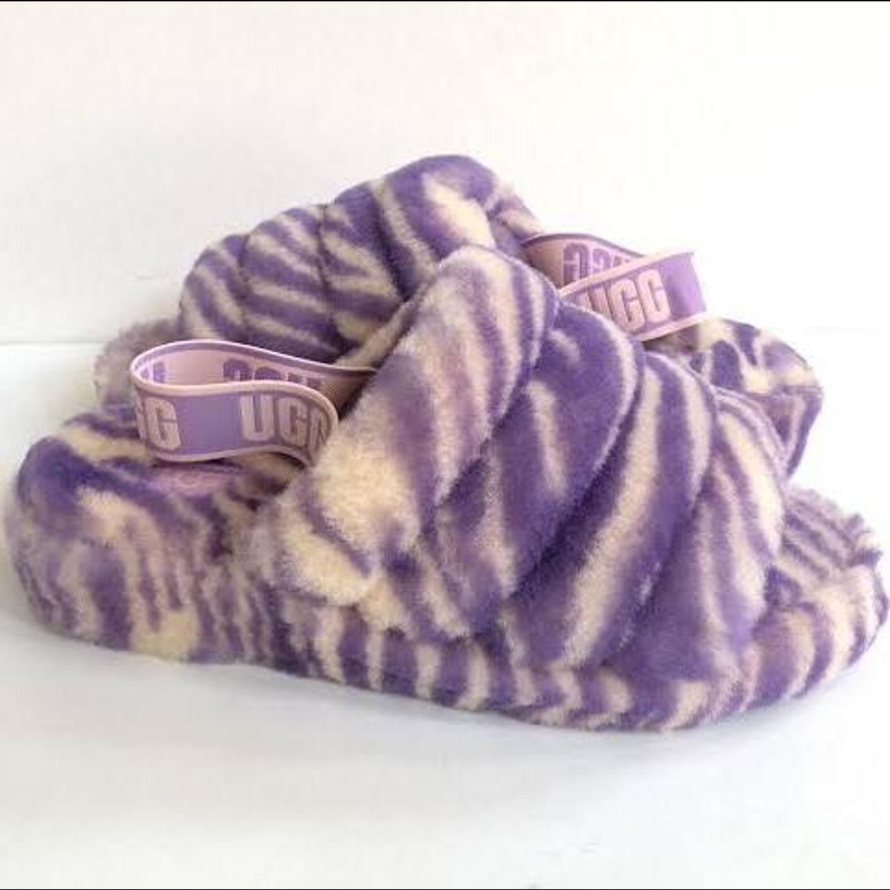 Ugg fluff best sale yeah zebra slide