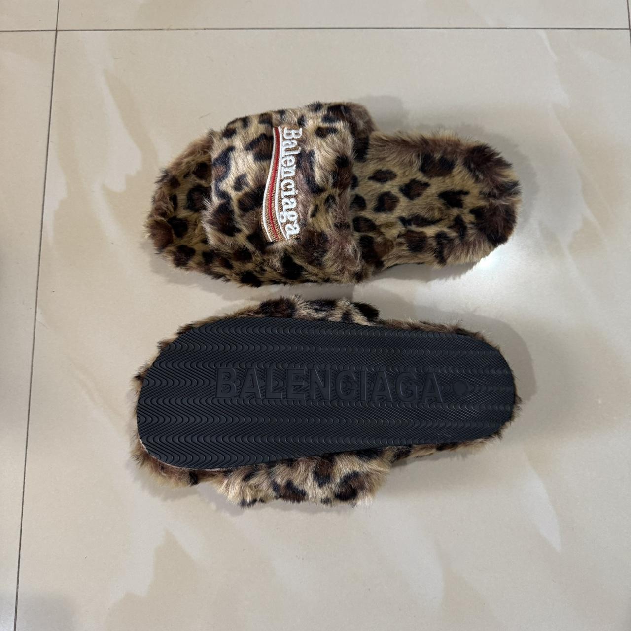 Men's Slides - Brown/Multi - US 9 – leopard slide… - image 2