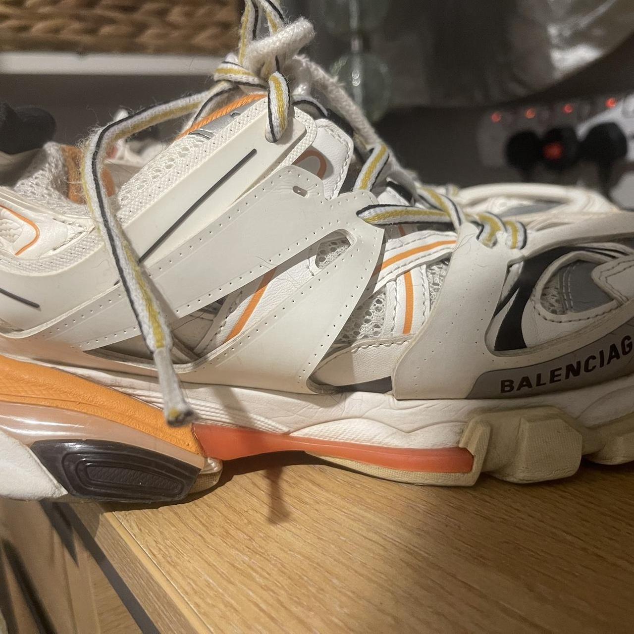 Authentic white and orange balenciagas womens Size Depop - Main Image