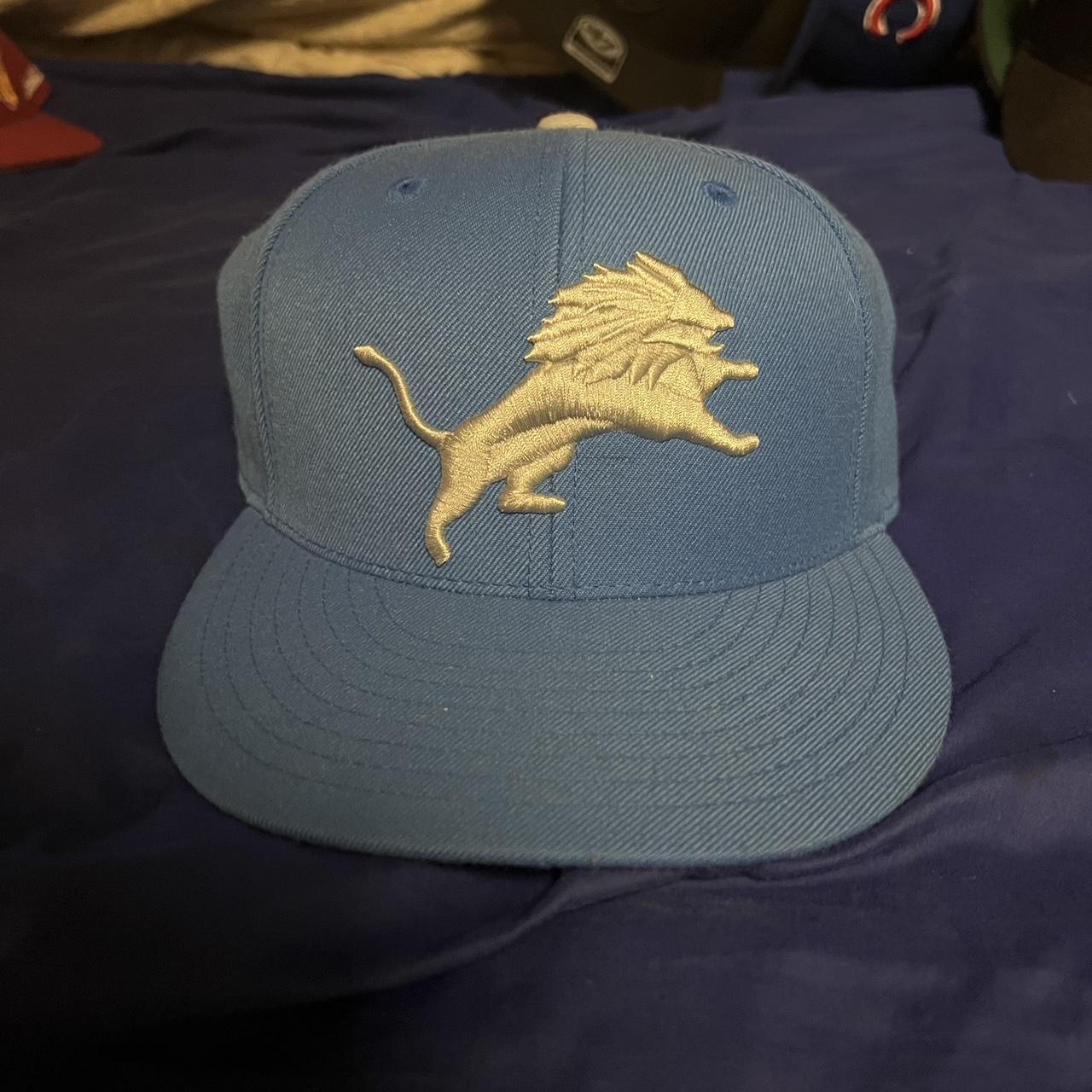 Detroit lions Mitchell and ness fitted hat , great - Depop