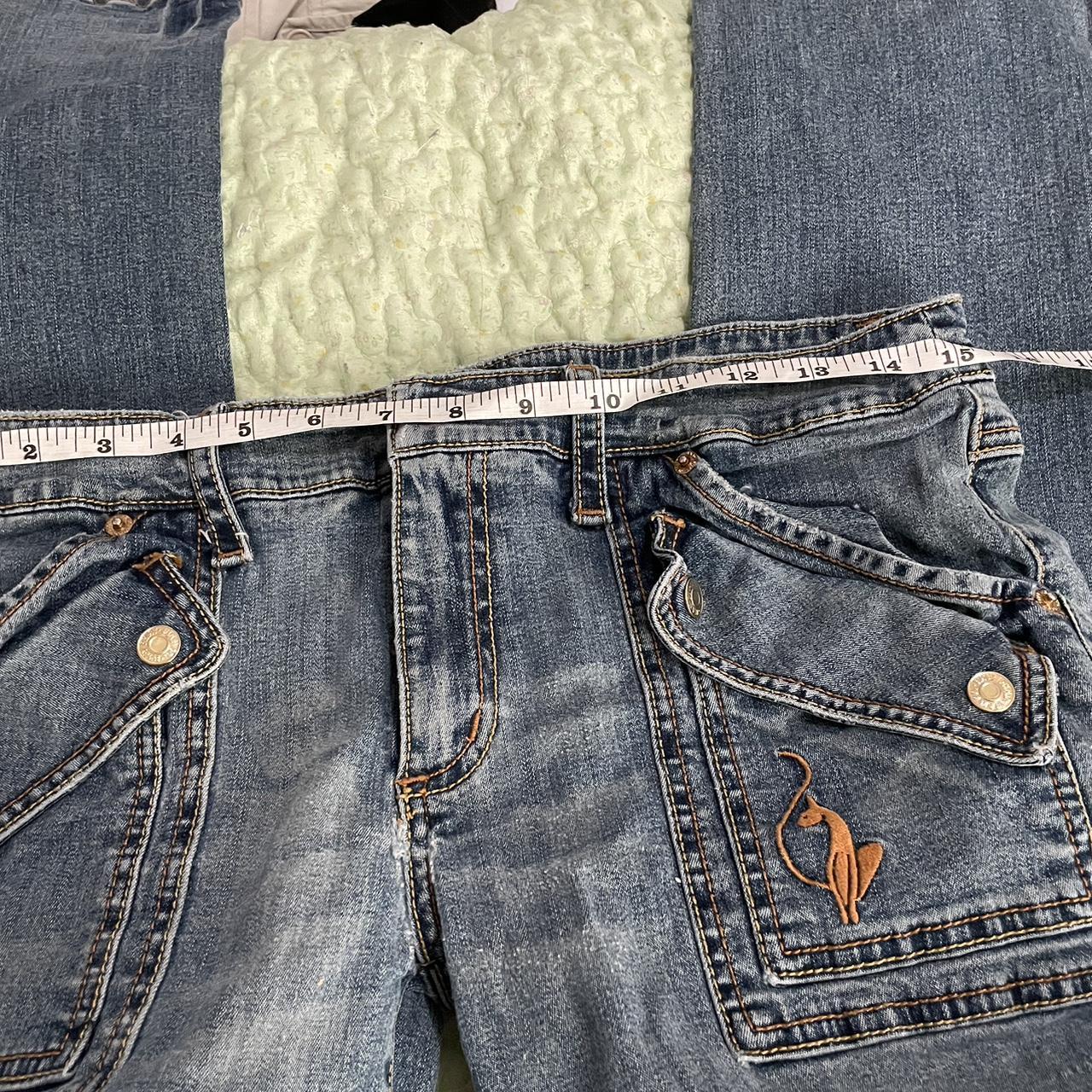 a panel baby phat cargo flared jeans !! tag says... - Depop