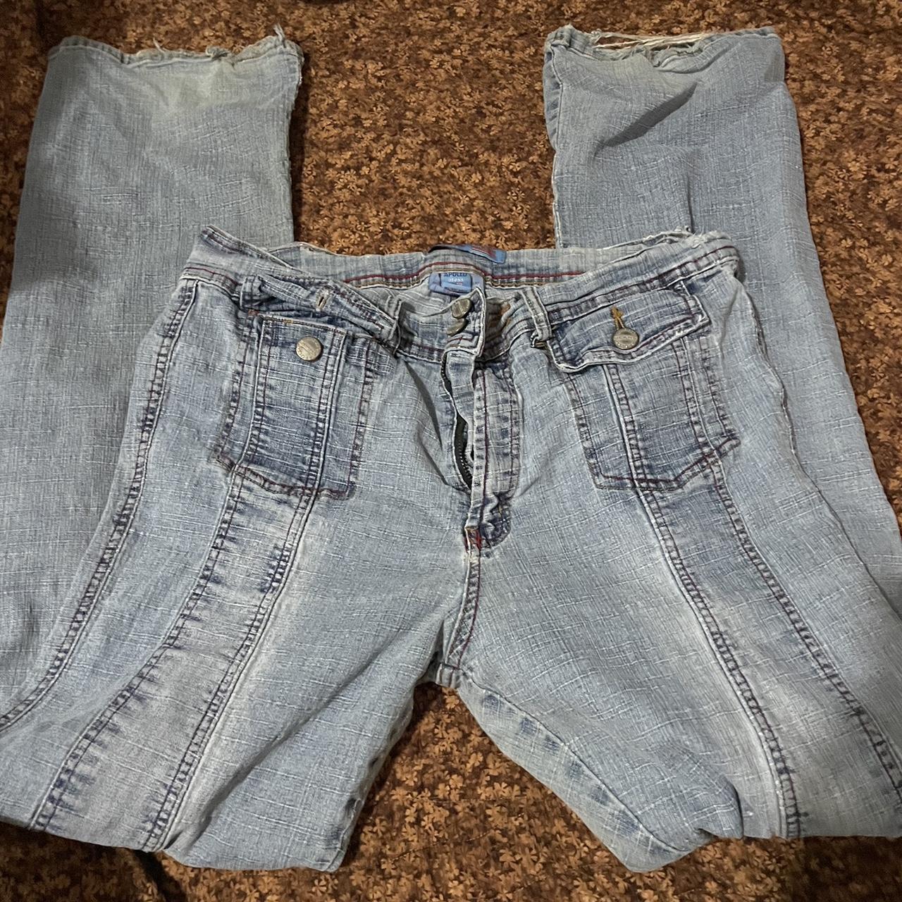 sooo so cute y2k apollo jeans !!! these have the... - Depop