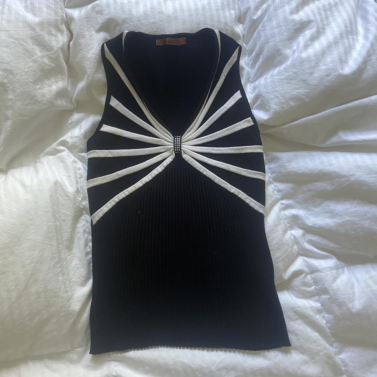 Belldini Women's Black and White Vest
