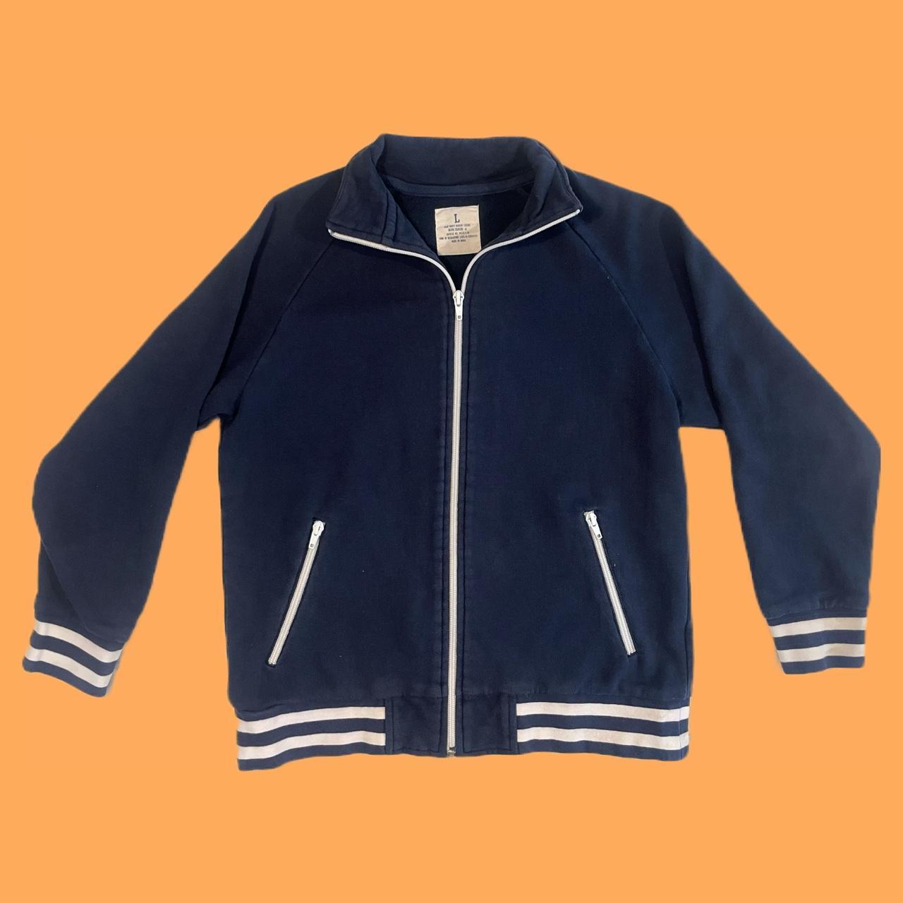 Old Navy Zip Up Hoodie With White Stripe Accents And Depop 