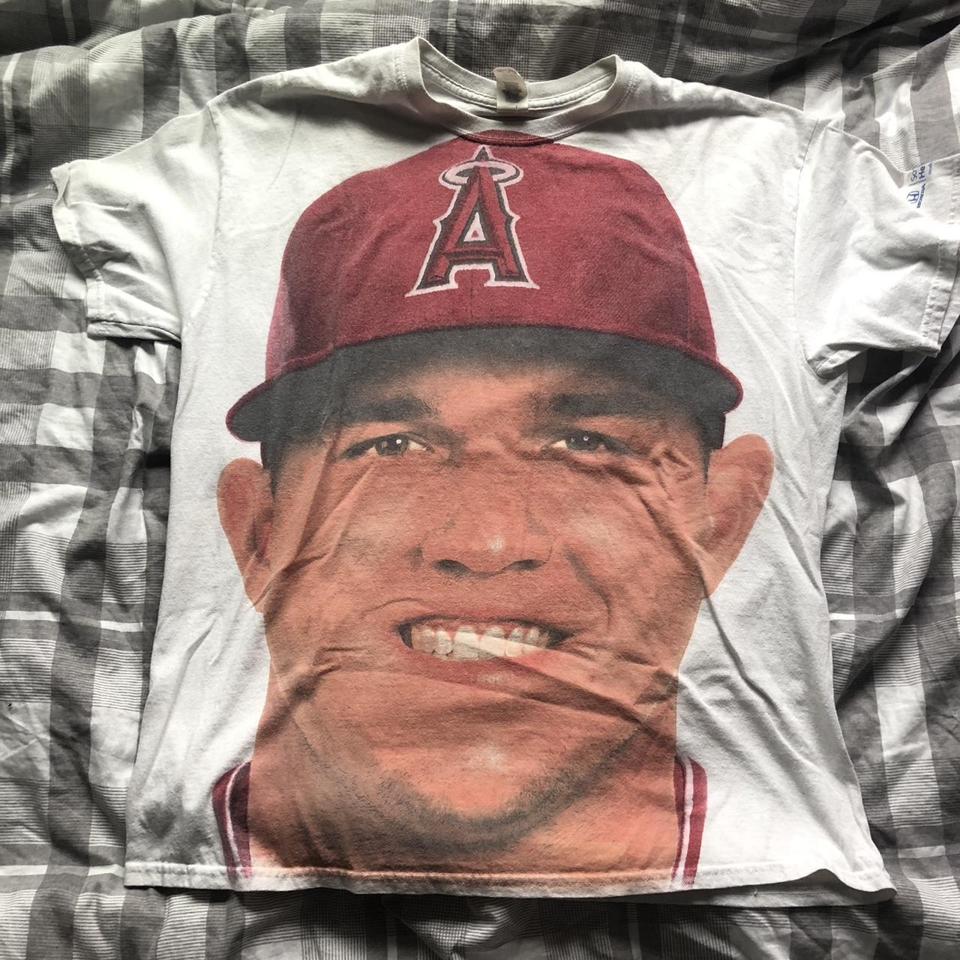 ANGELS BASEBALL JERSEY MIKE TROUT JERSEY YOUTH XL, - Depop