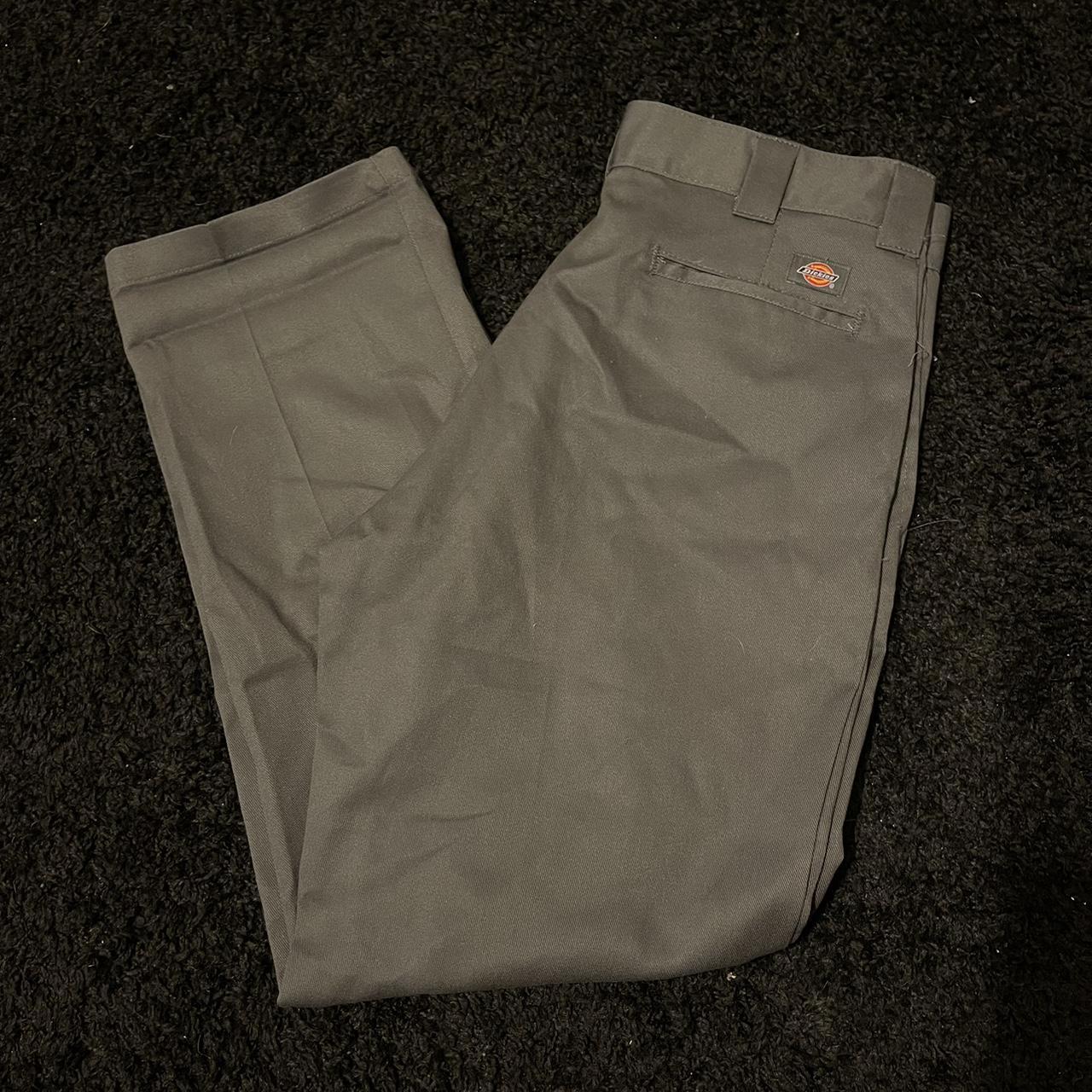 gray dickies pants size 36x32 perfect... - Depop