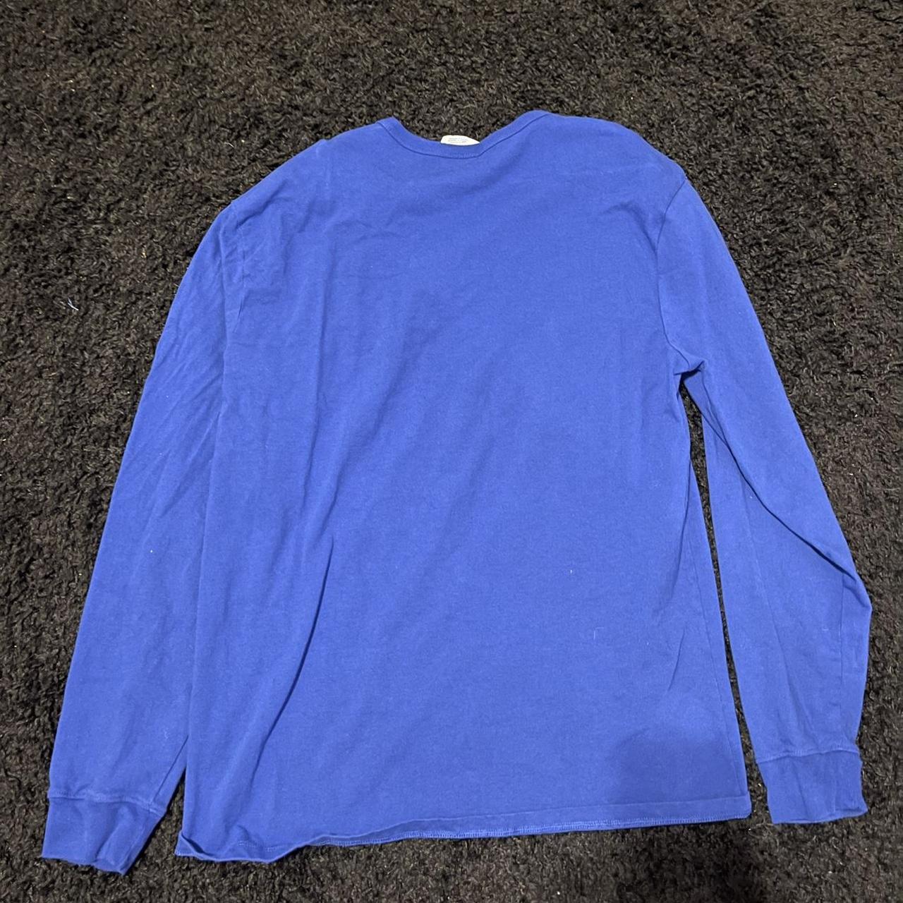 blue champion long sleeve size L depop payments... - Depop